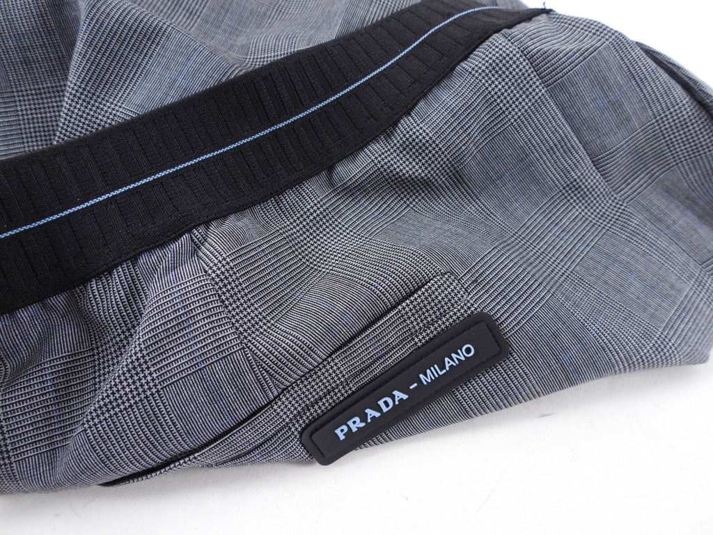 Prada Grey Check Trousers with Logo Band - IT46 / USA 10 / L