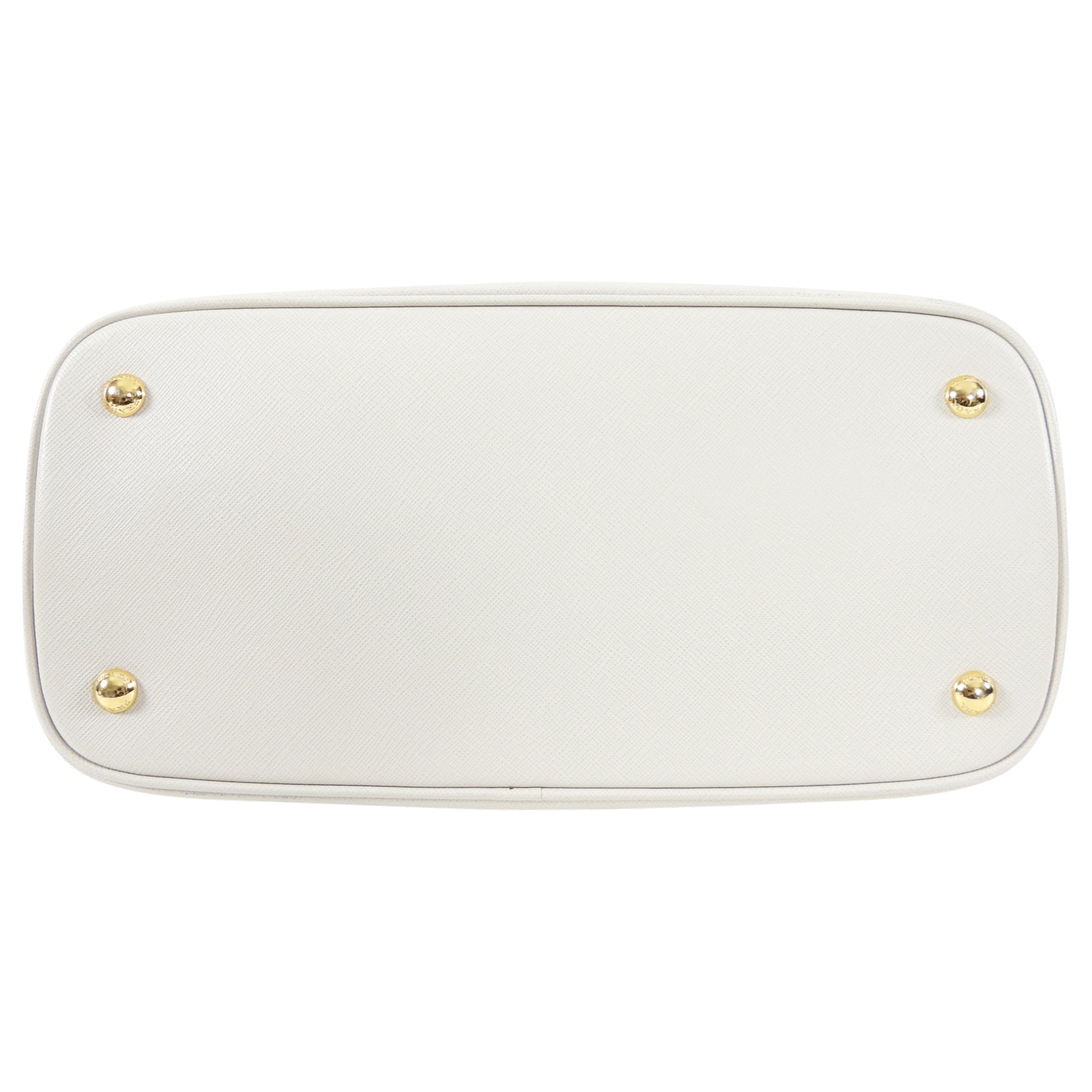 Prada Pink and White Saffiano Leather Promenade Bag