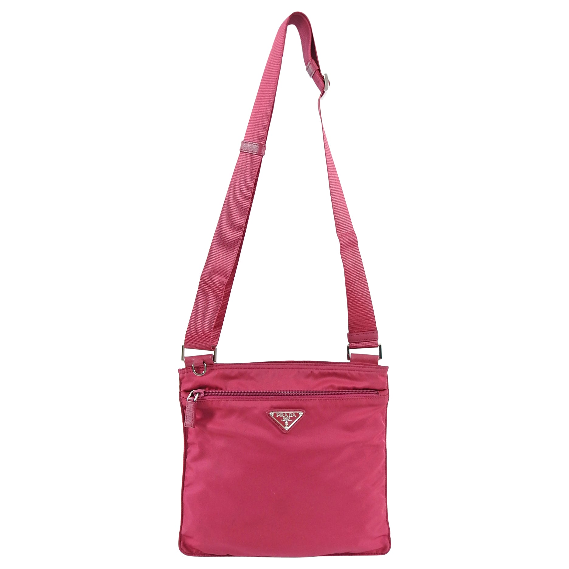 Prada Vintage Original Pink Nylon Tessuto Messenger Bag
