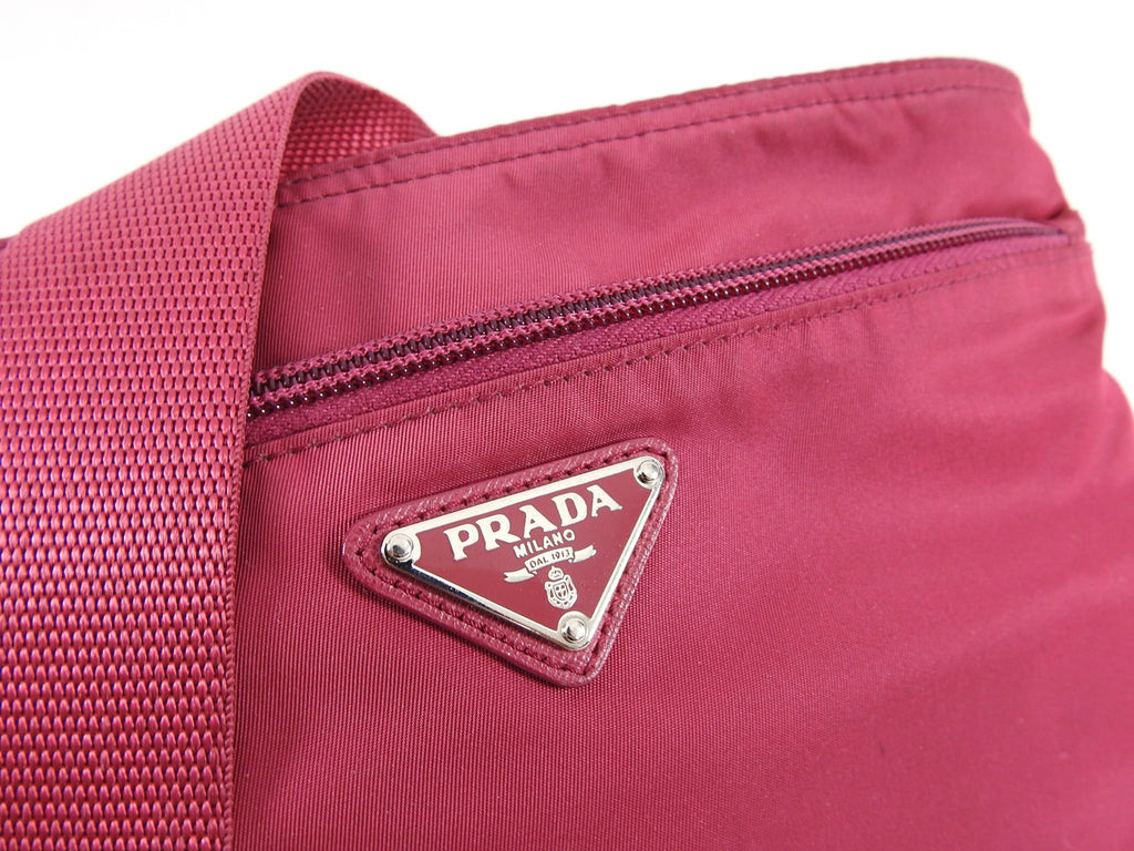 Prada Vintage Original Pink Nylon Tessuto Messenger Bag