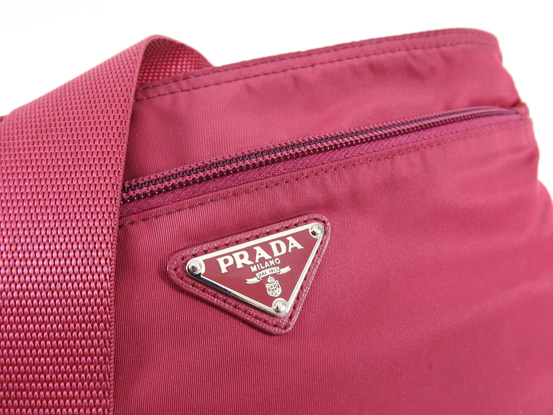 Prada Vintage Original Pink Nylon Tessuto Messenger Bag