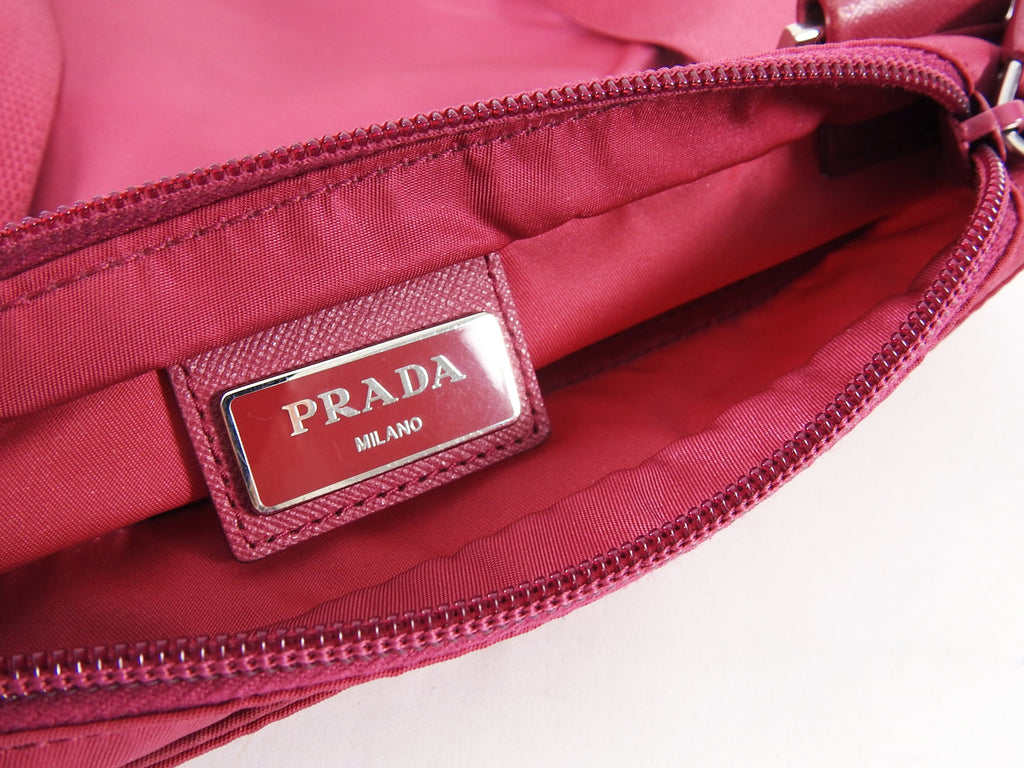 Prada Vintage Original Pink Nylon Tessuto Messenger Bag