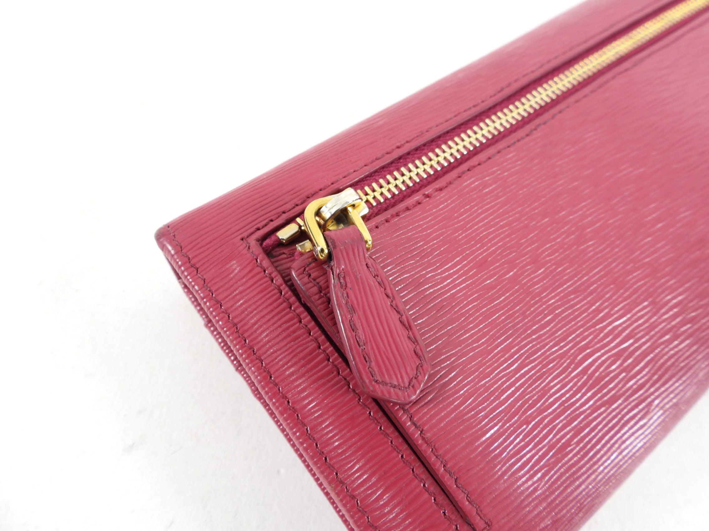 Prada Raspberry Pink Long Bifold Wallet with  Holder