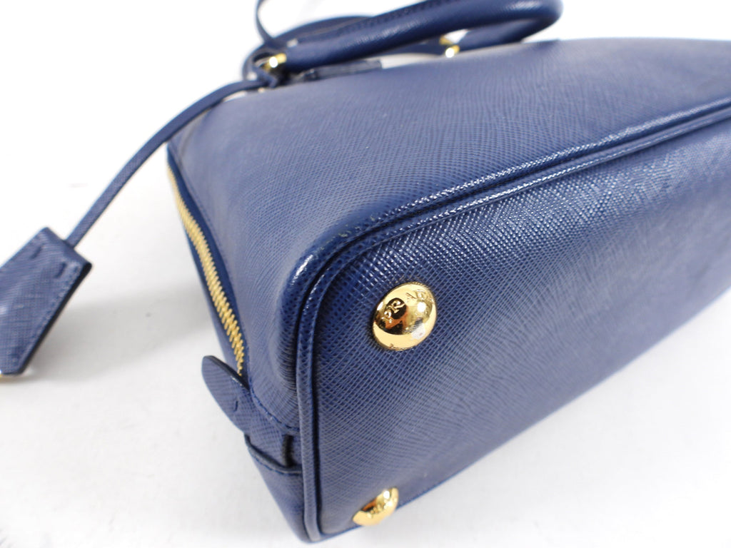 Prada Blue Saffiano Leather Small Promenade Crossbody Bag