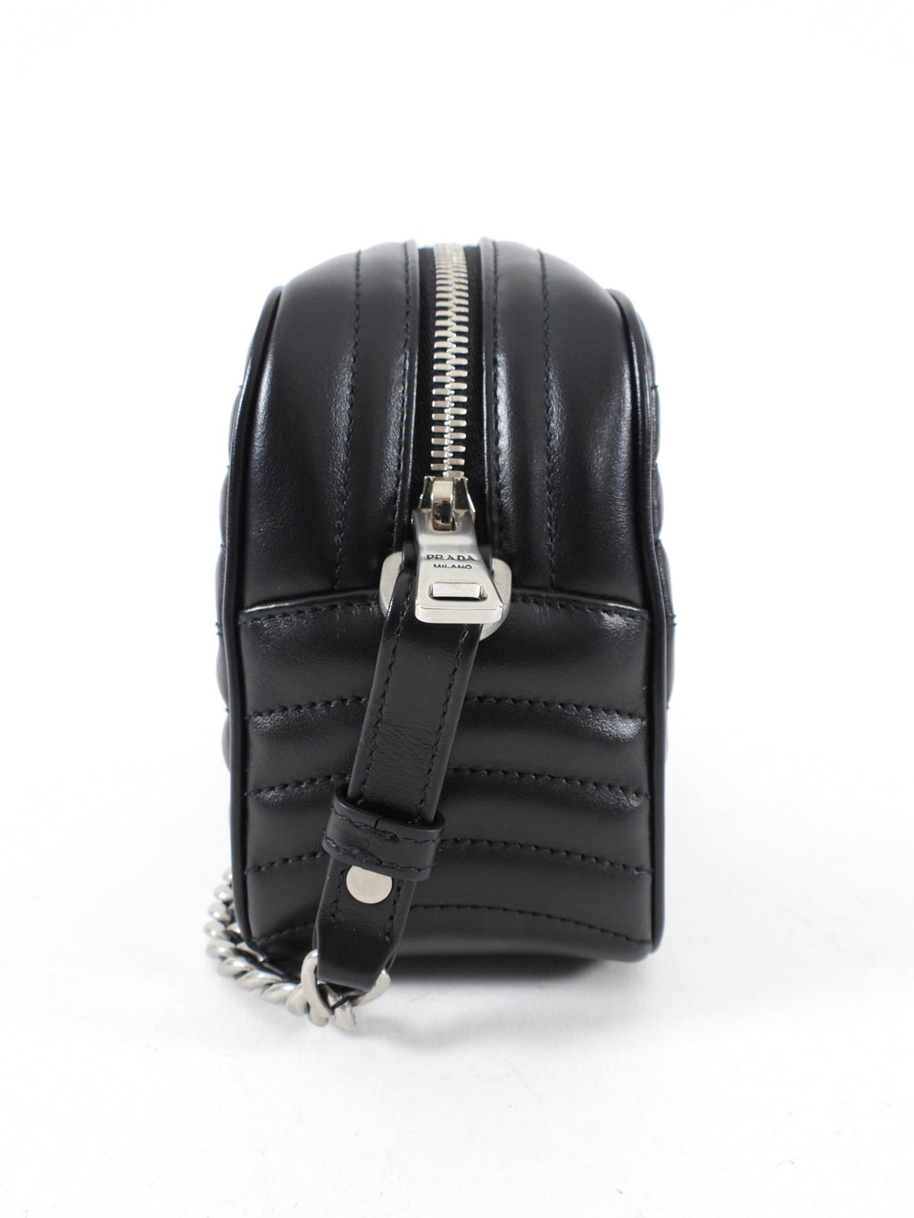 Prada Black Quilt Diagramme Chain Strap Shoulder Bag