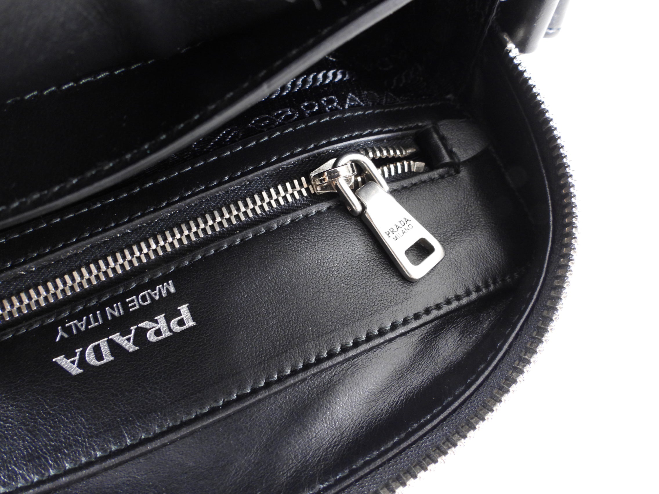 Prada Black Quilt Diagramme Chain Strap Shoulder Bag