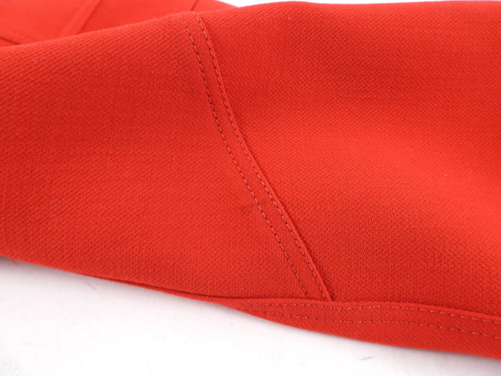 Prada Red Wool Seamed Wiggle Dress - M / 8
