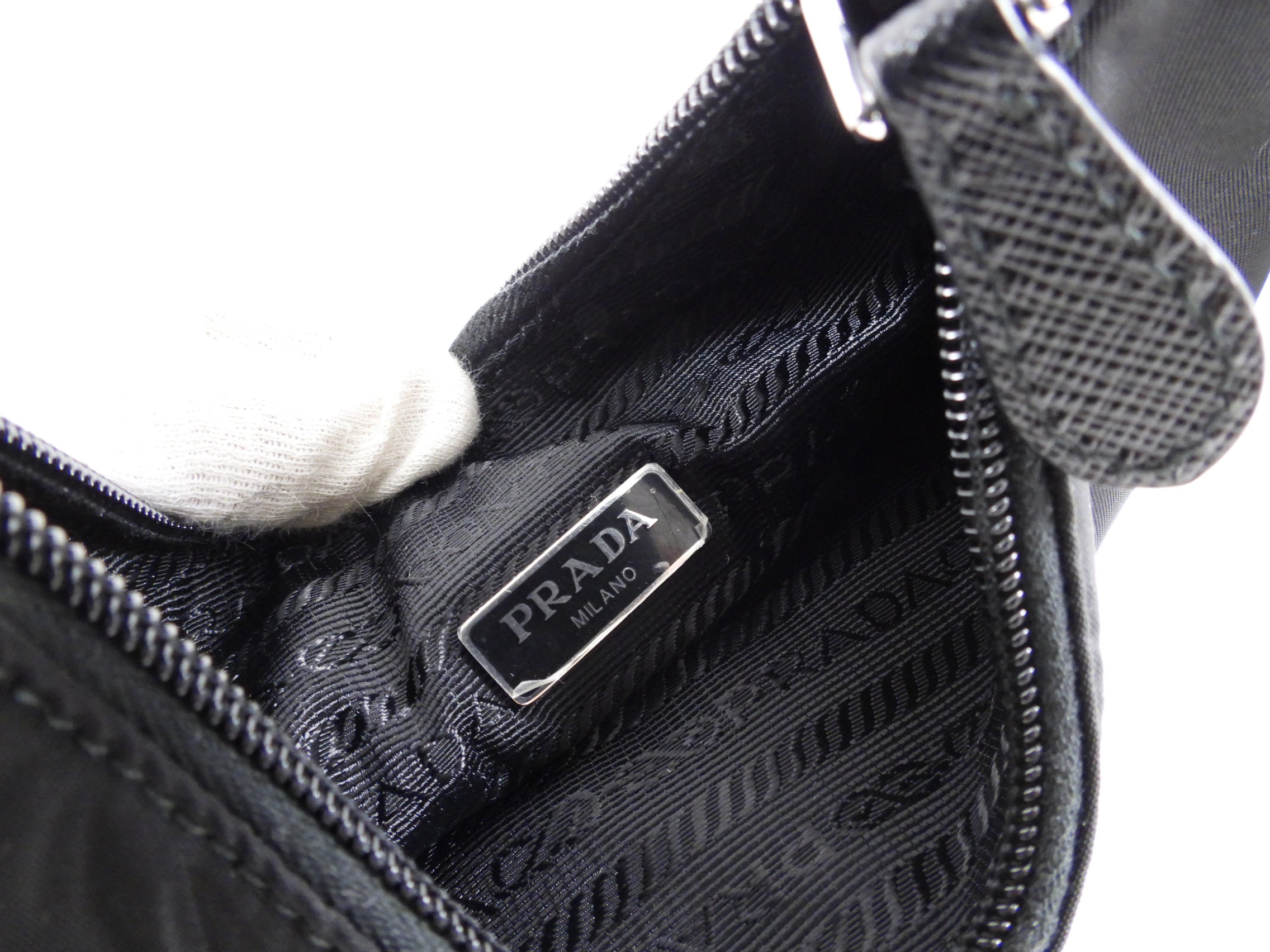 Prada Black Nylon Mini Re Edition 2005 Bag