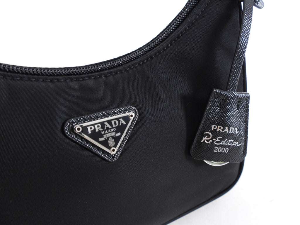 Prada Black Nylon Mini Re Edition 2005 Bag