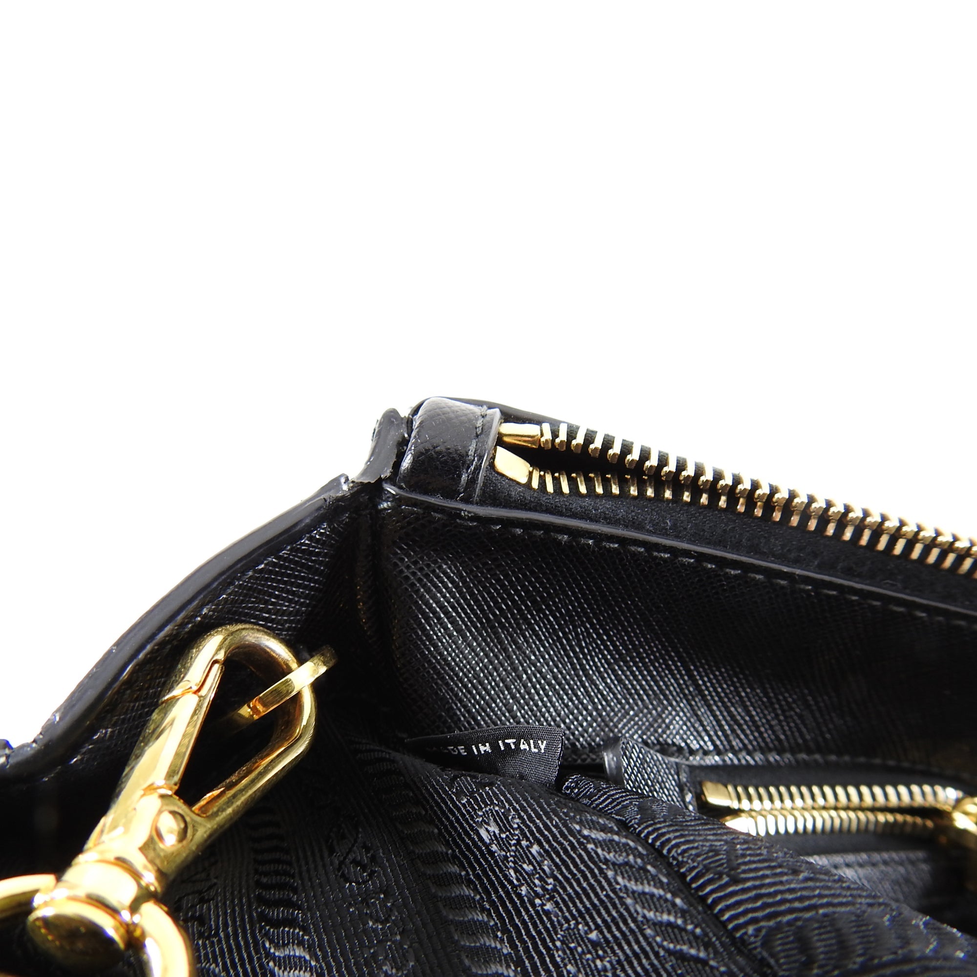 Prada Saffiano Lux Double Zip Black Nero Tote Bag
