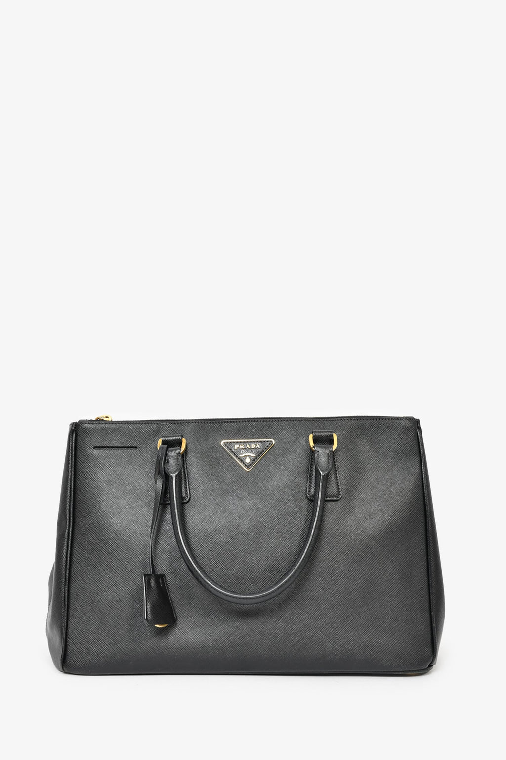 Prada Black Saffiano Leather Large 'Galleria' Tote with Strap
