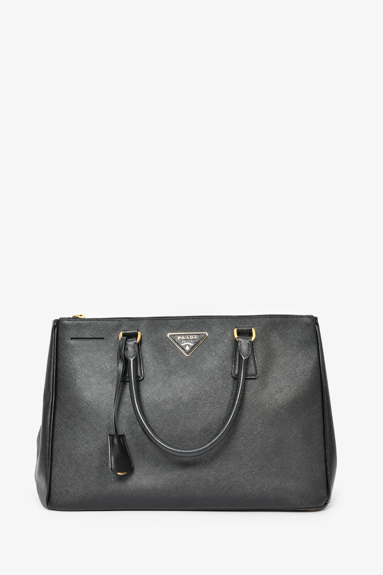 Prada Black Saffiano Leather Large 'Galleria' Tote with Strap