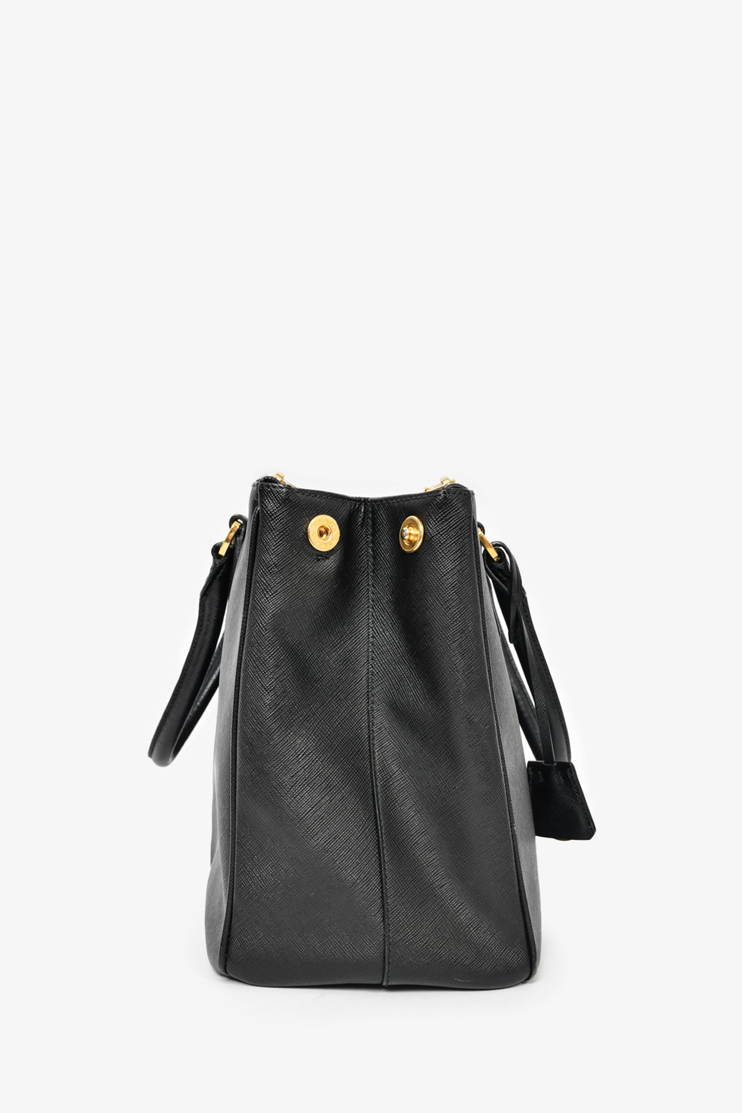 Prada Black Saffiano Leather Large 'Galleria' Tote with Strap