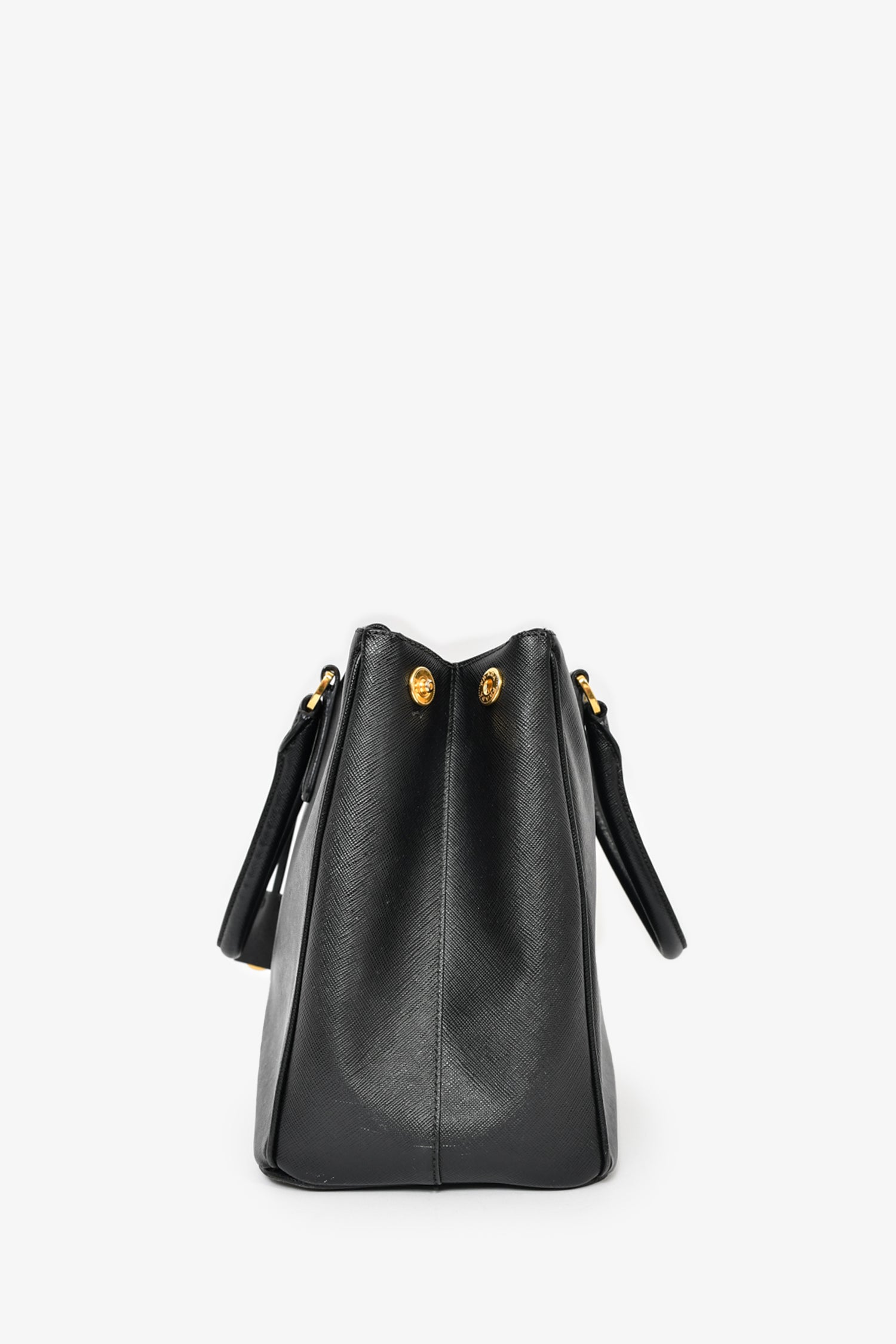 Prada Black Saffiano Leather Large 'Galleria' Tote with Strap