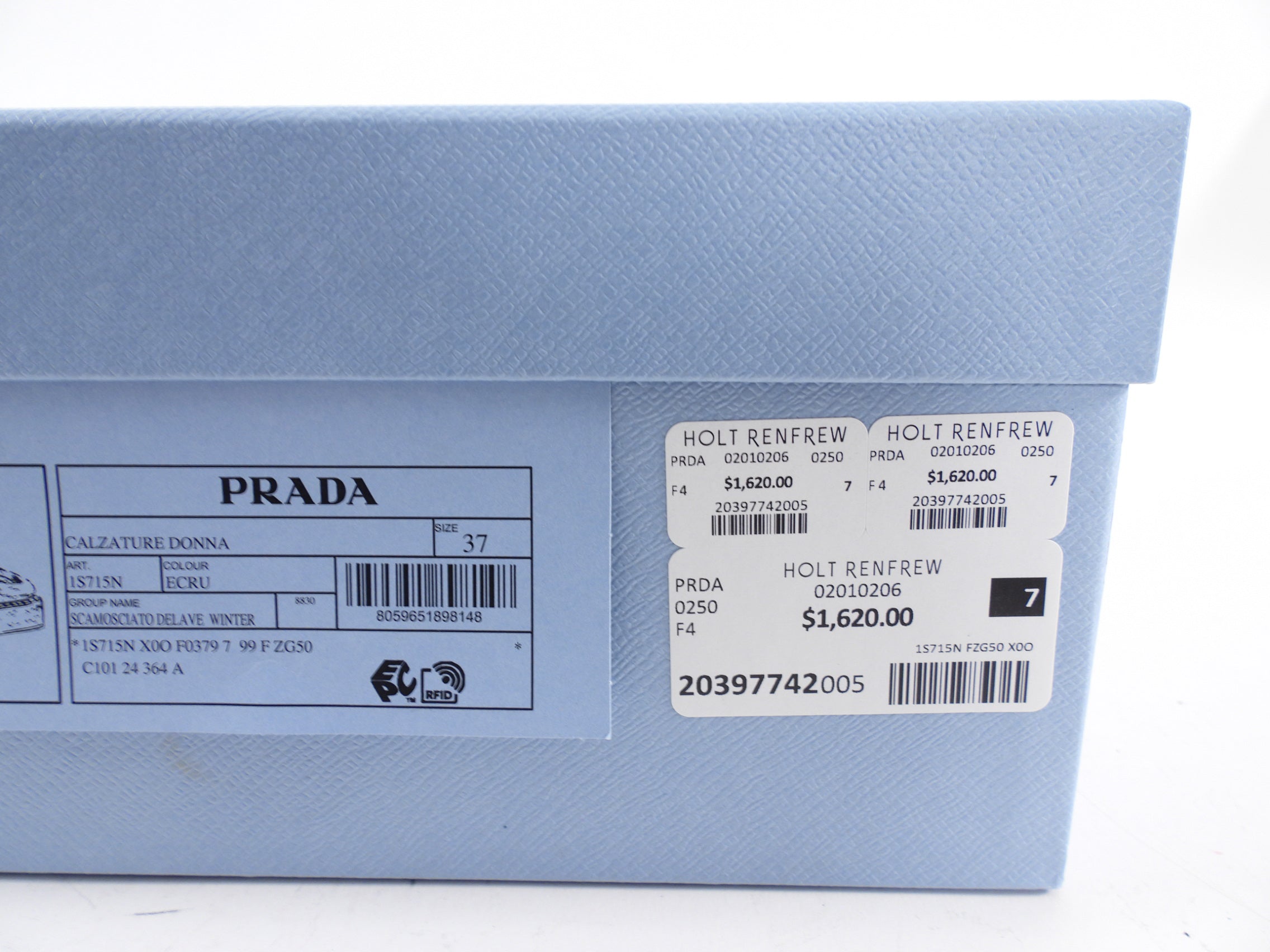 Prada Beige Suede Shearling Platform Mules - 37 / 7