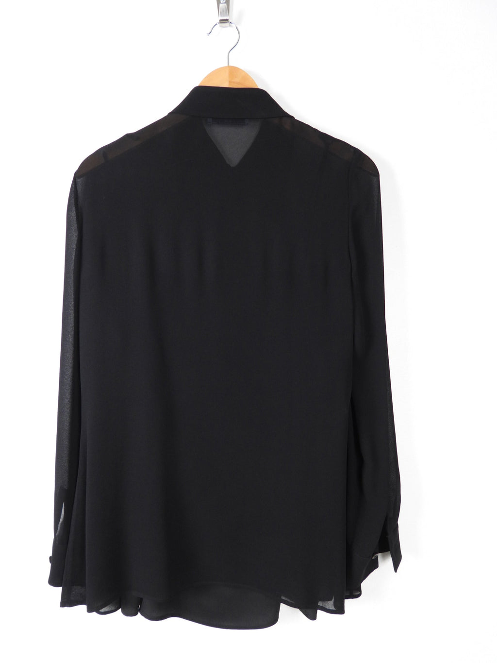 Prada Black Sheer Viscose Blouse - IT42 / USA 6