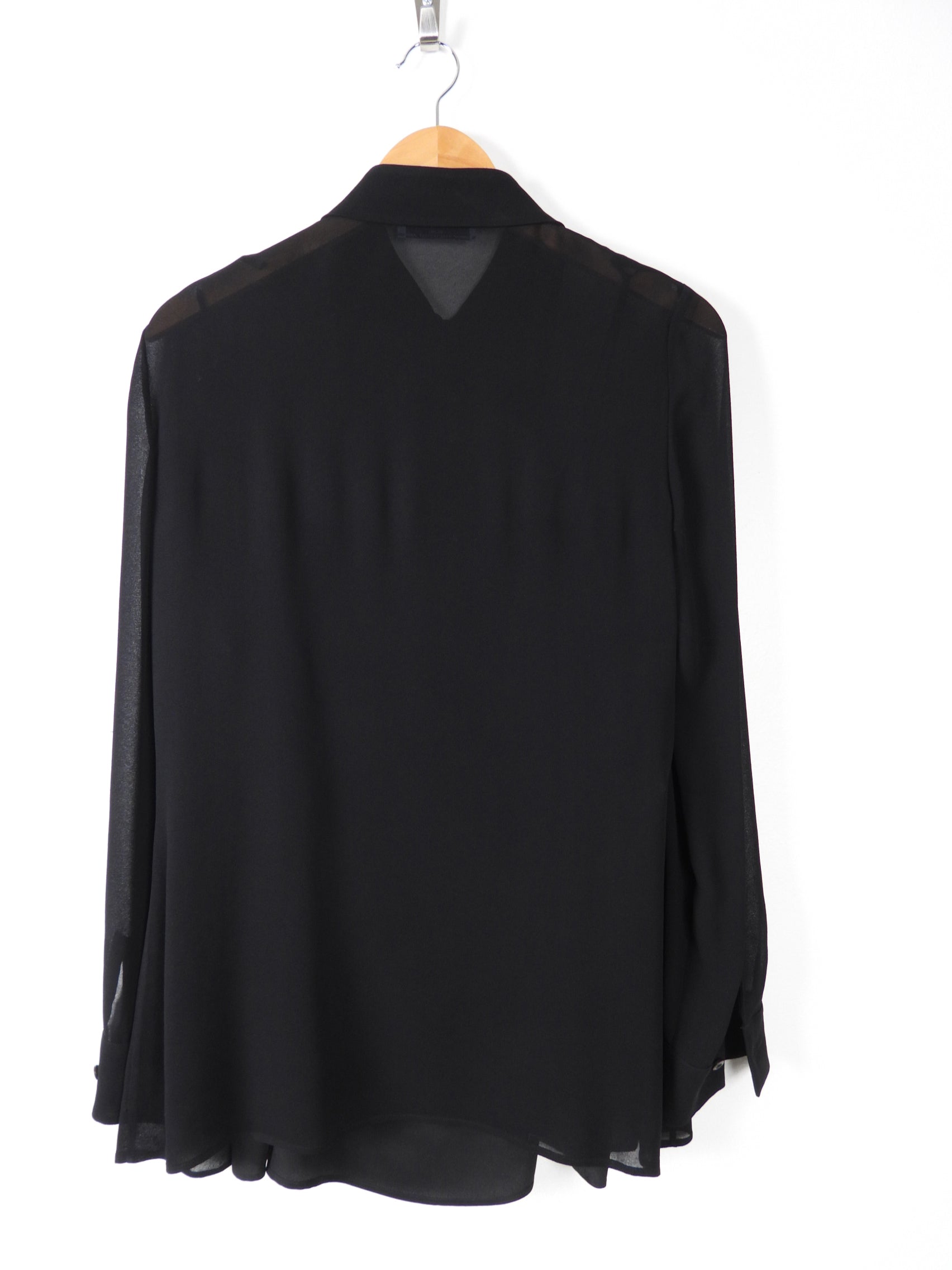 Prada Black Sheer Viscose Blouse - IT42 / USA 6