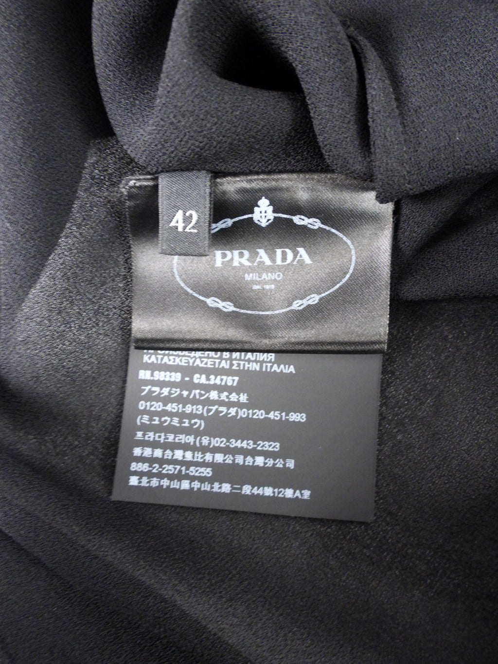 Prada Black Sheer Viscose Blouse - IT42 / USA 6