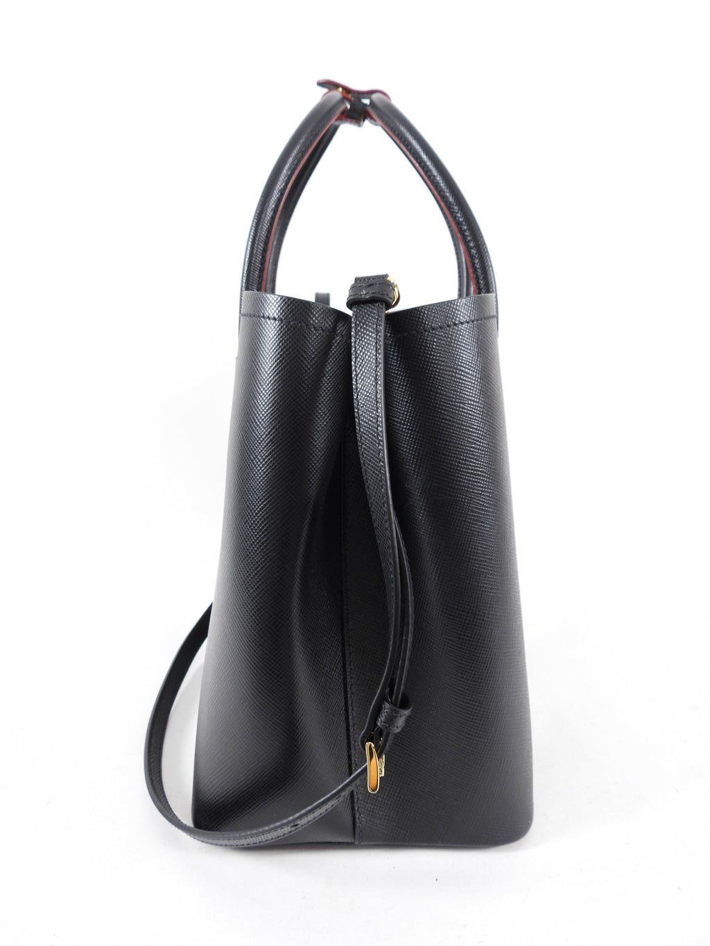 Prada Black Saffiano Leather Large Double Tote Bag