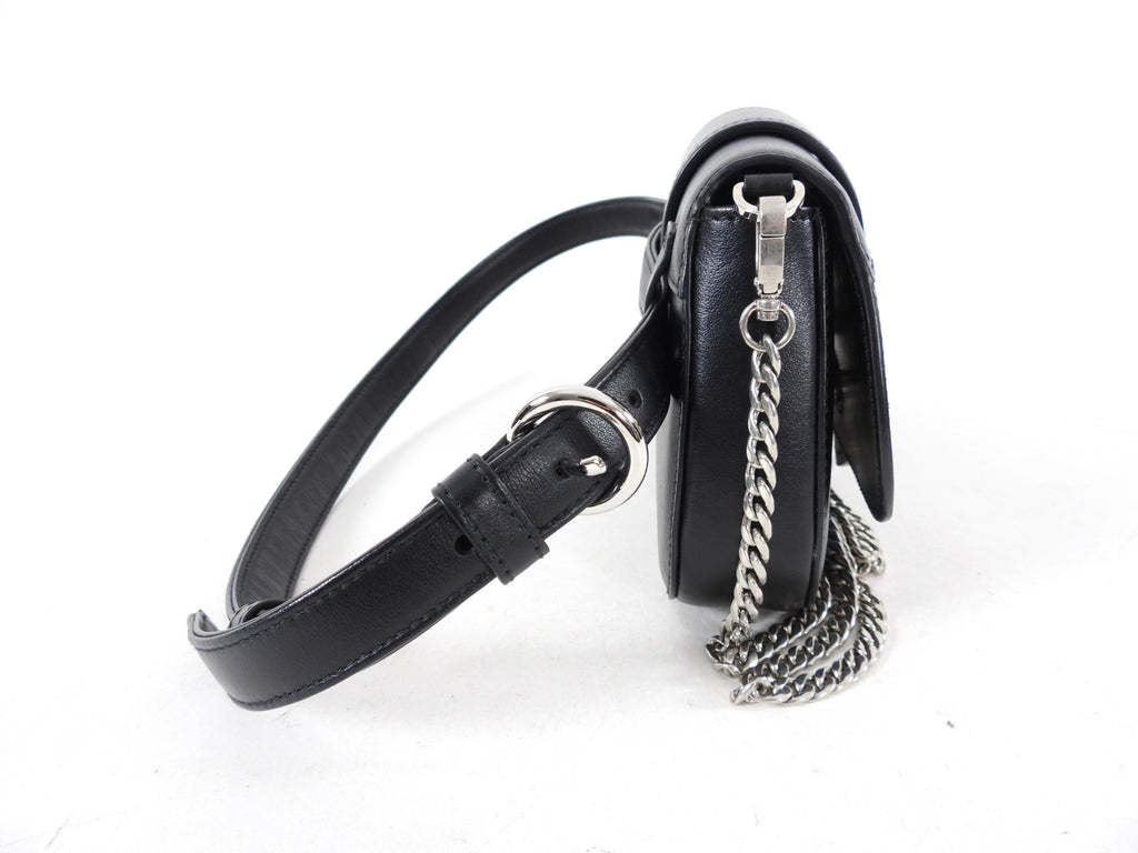 Prada Sidonie Black Leather Belt Bag and Crossbody