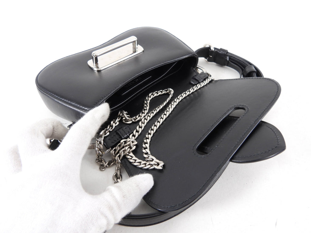 Prada Sidonie Black Leather Belt Bag and Crossbody