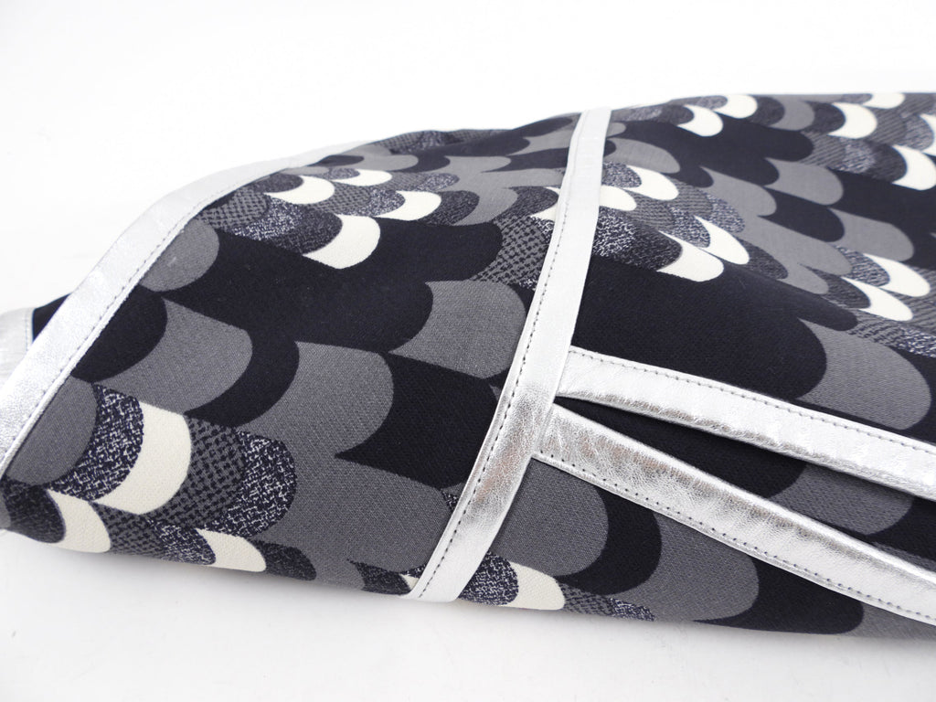 Prada Grey and Silver Geo Mod Mini Skirt - IT44 / 8 / M