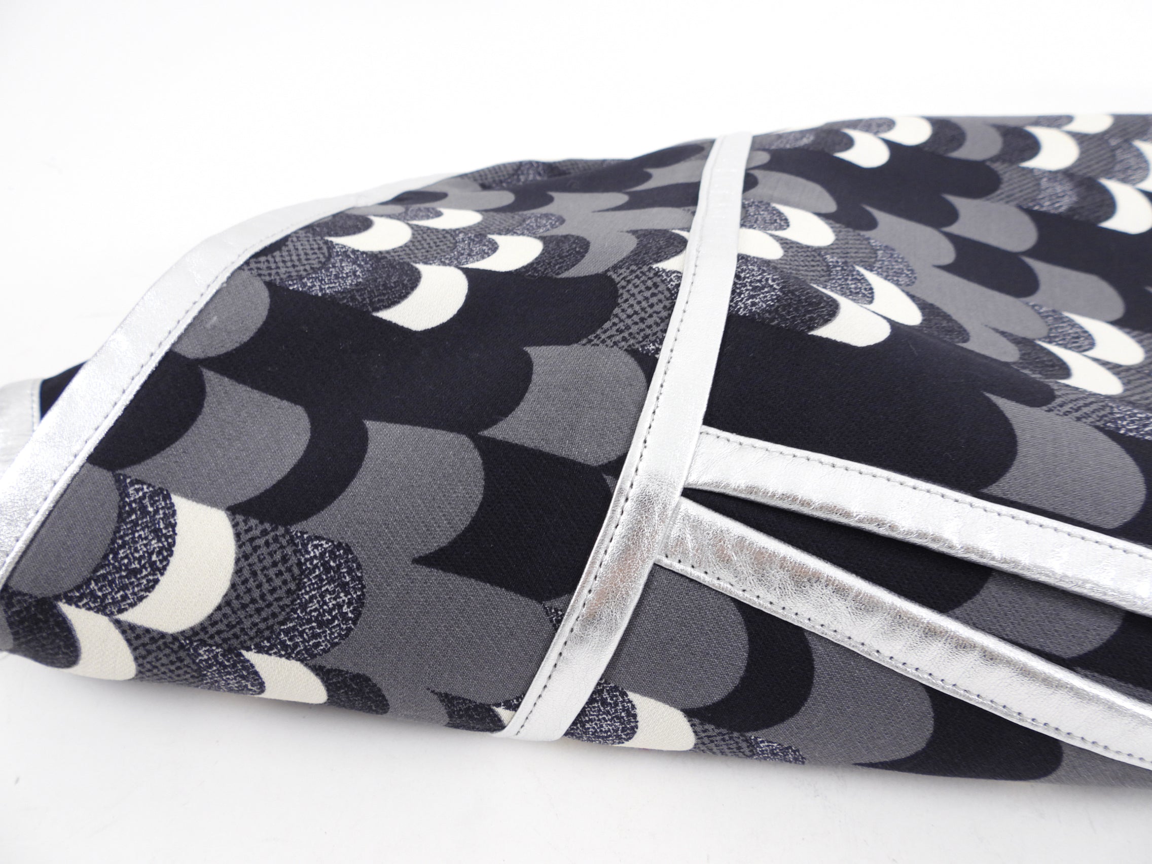 Prada Grey and Silver Geo Mod Mini Skirt - IT44 / 8 / M