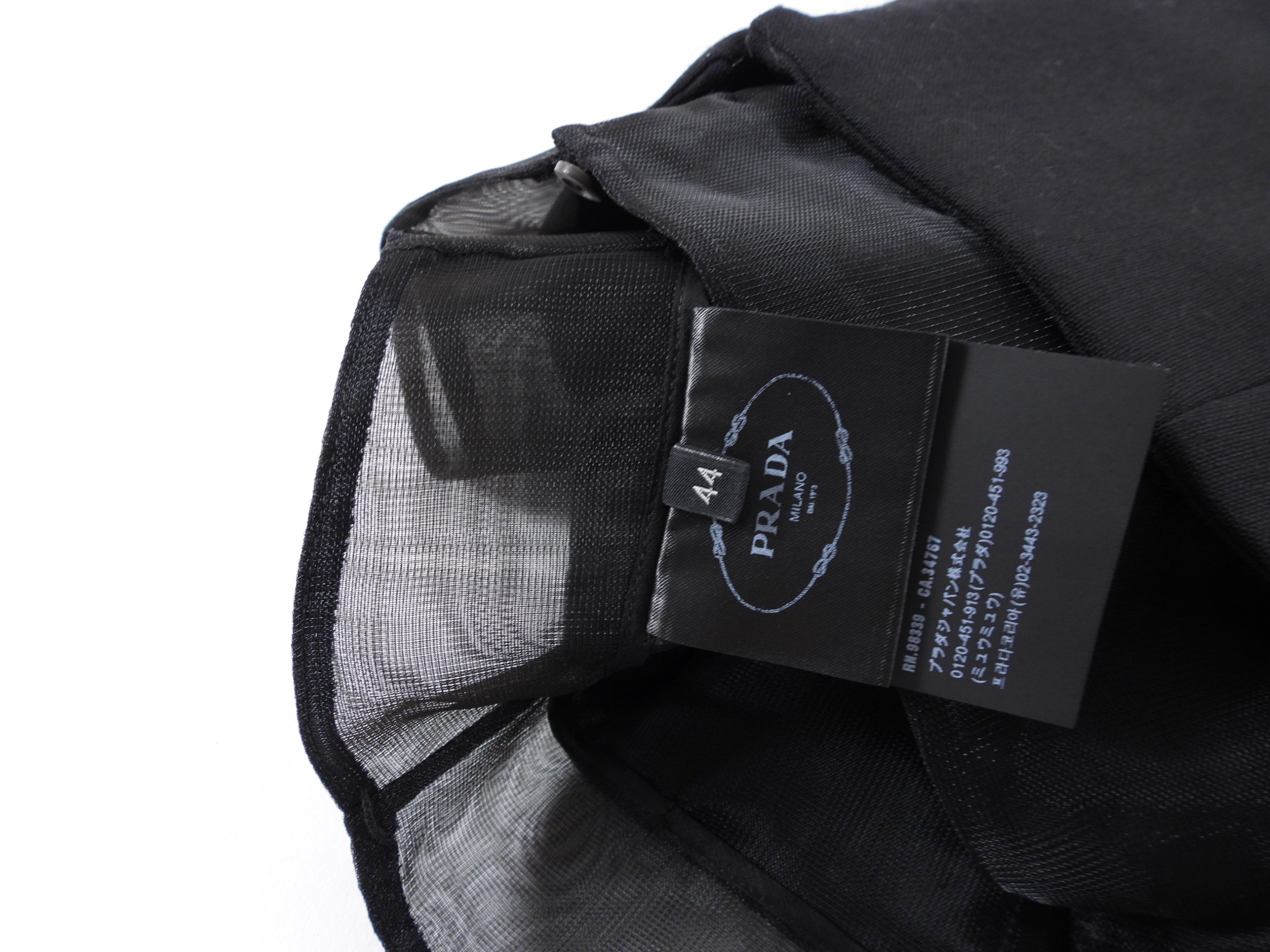 Prada Black Wool and Crinoline Pencil Skirt - L (8/10)
