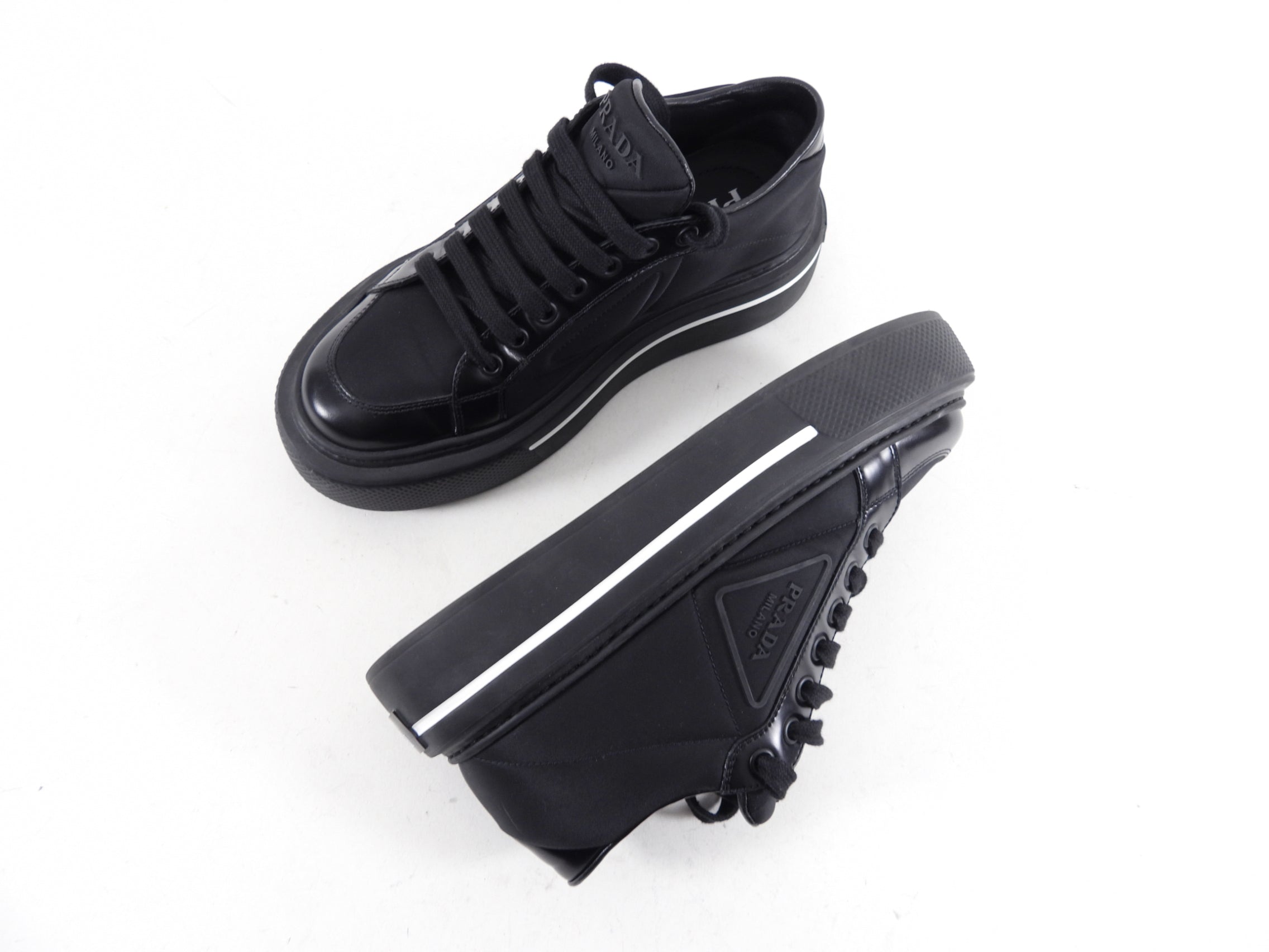 Prada Re-Nylon Black Sneakers - 36
