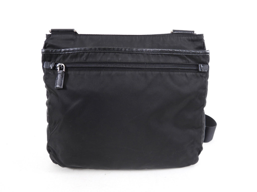 Prada Black Nylon Tessuto Messenger Bag