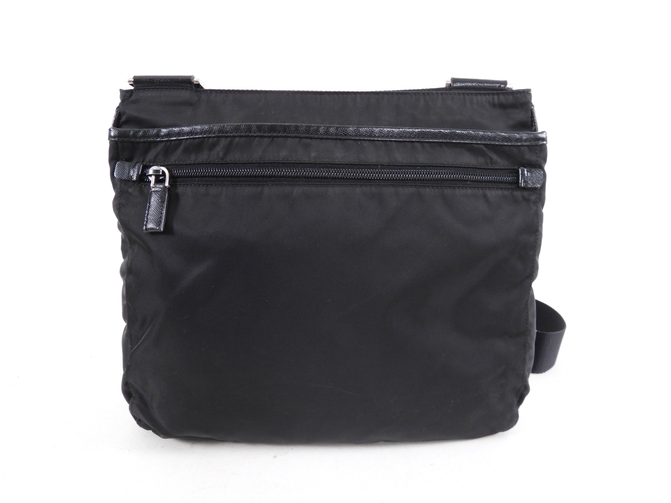 Prada Black Nylon Tessuto Messenger Bag