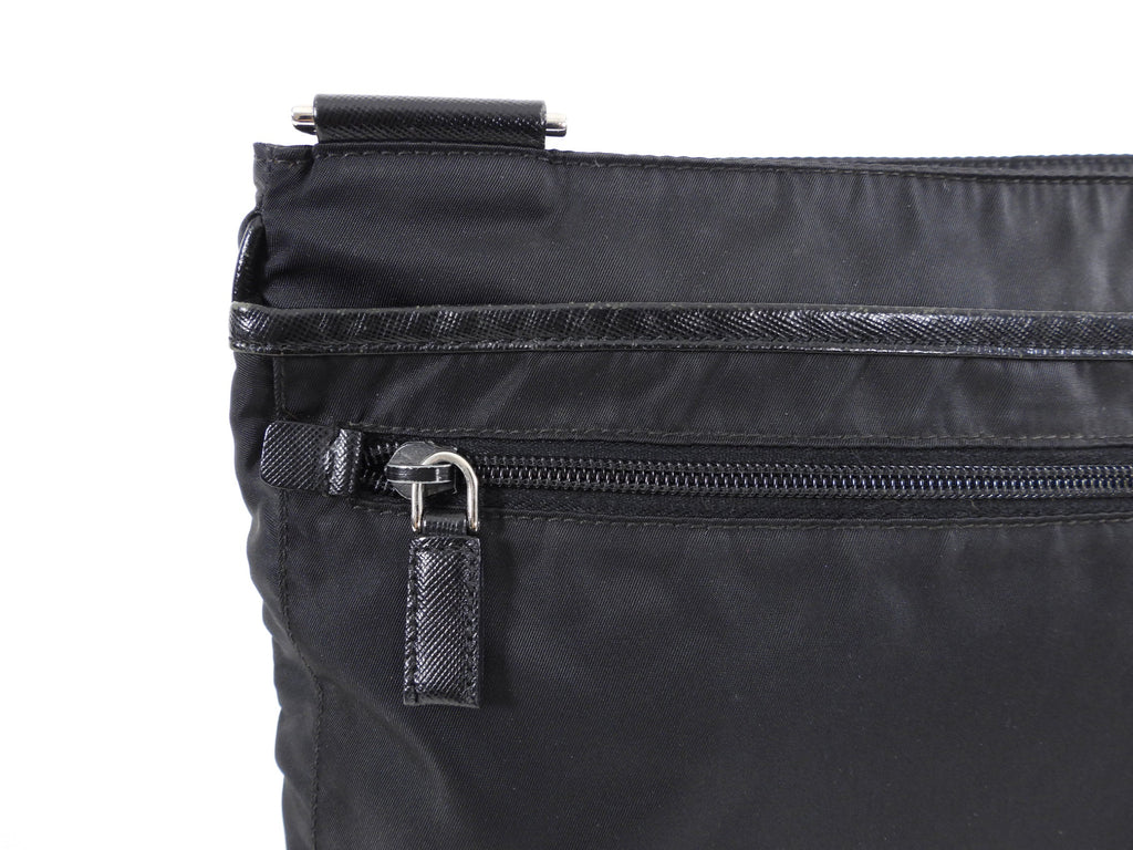 Prada Black Nylon Tessuto Messenger Bag