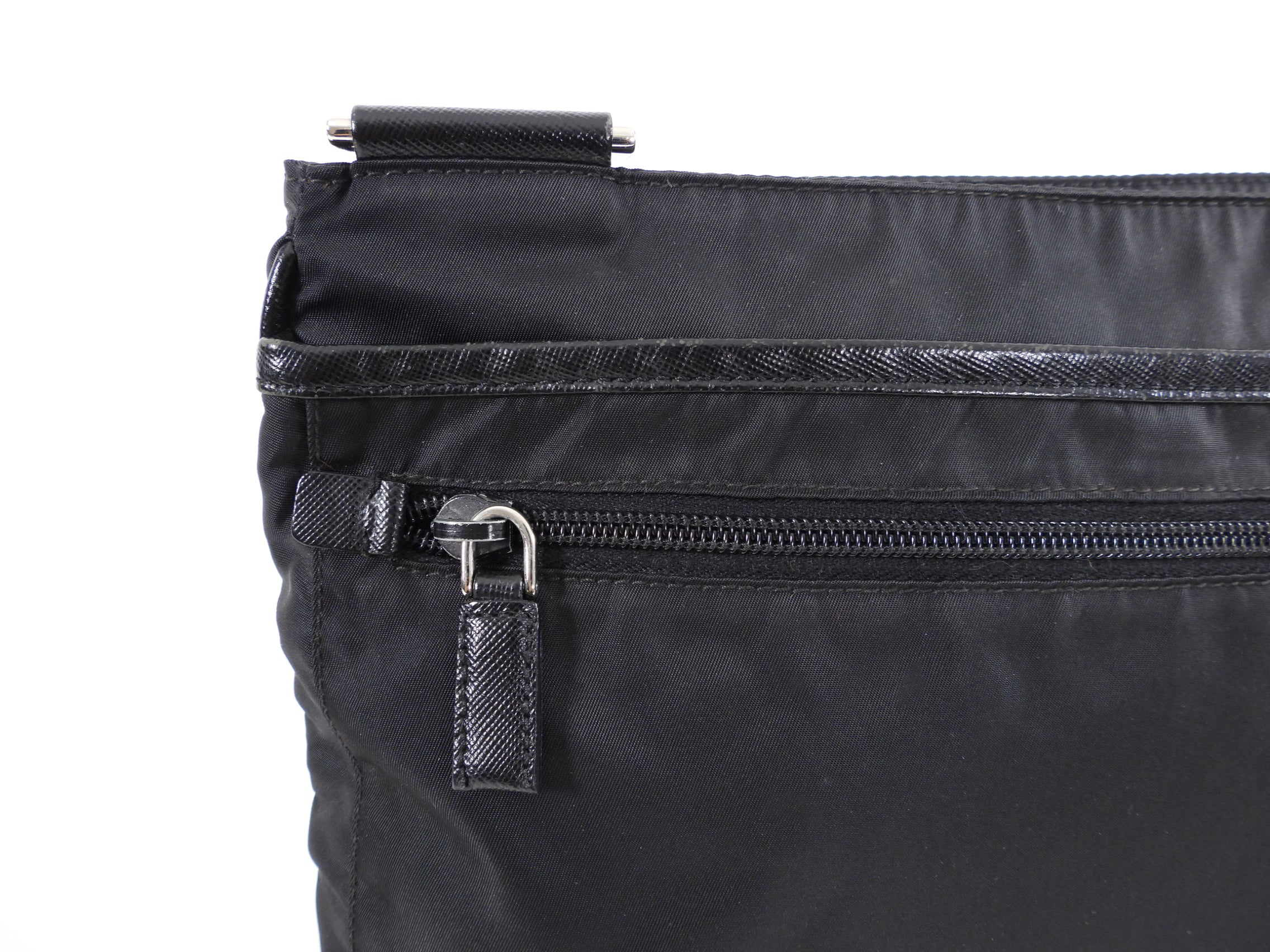 Prada Black Nylon Tessuto Messenger Bag