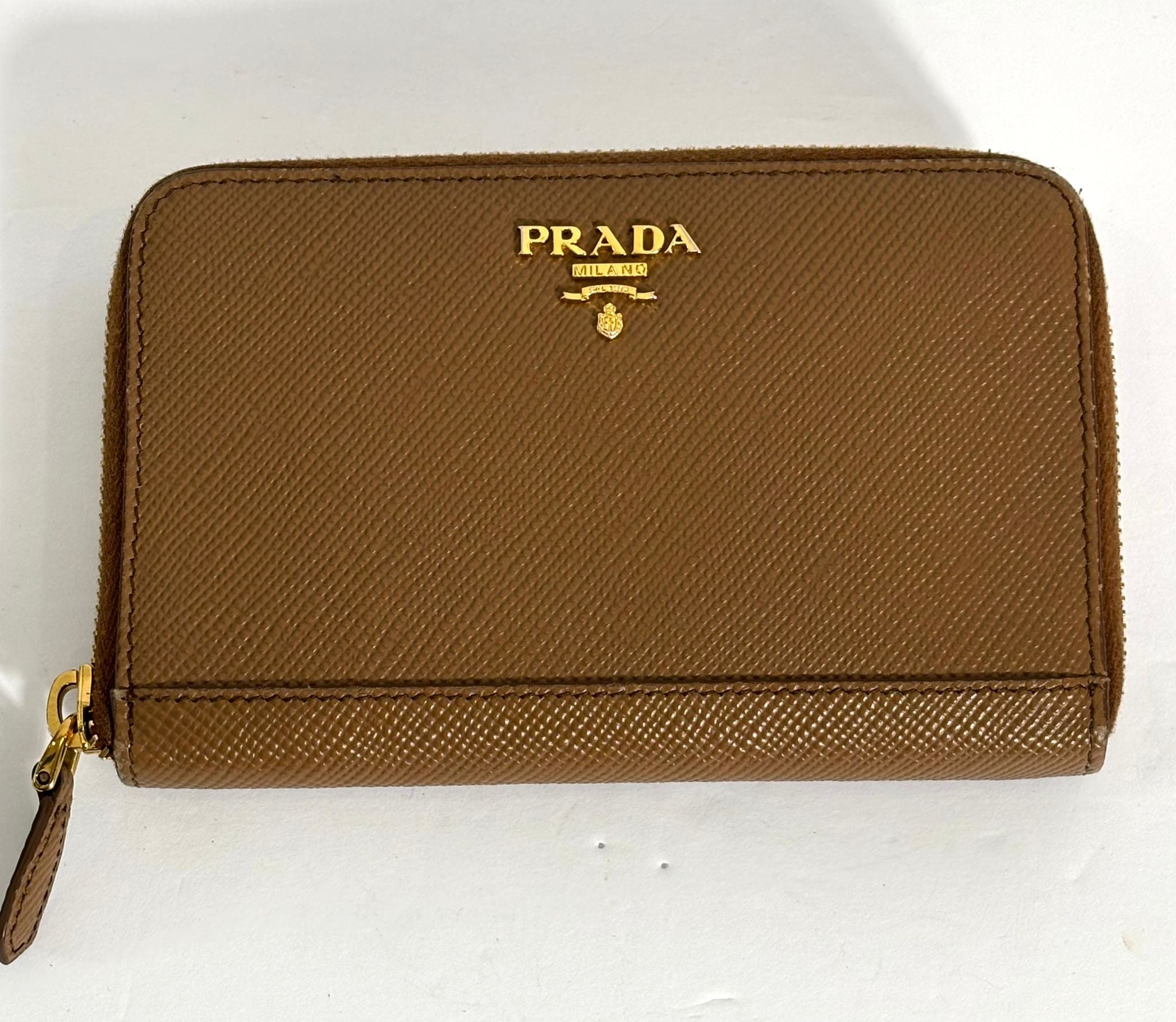 PRADA SAFFIANO LEATHER ZIP AROUND WALLET
