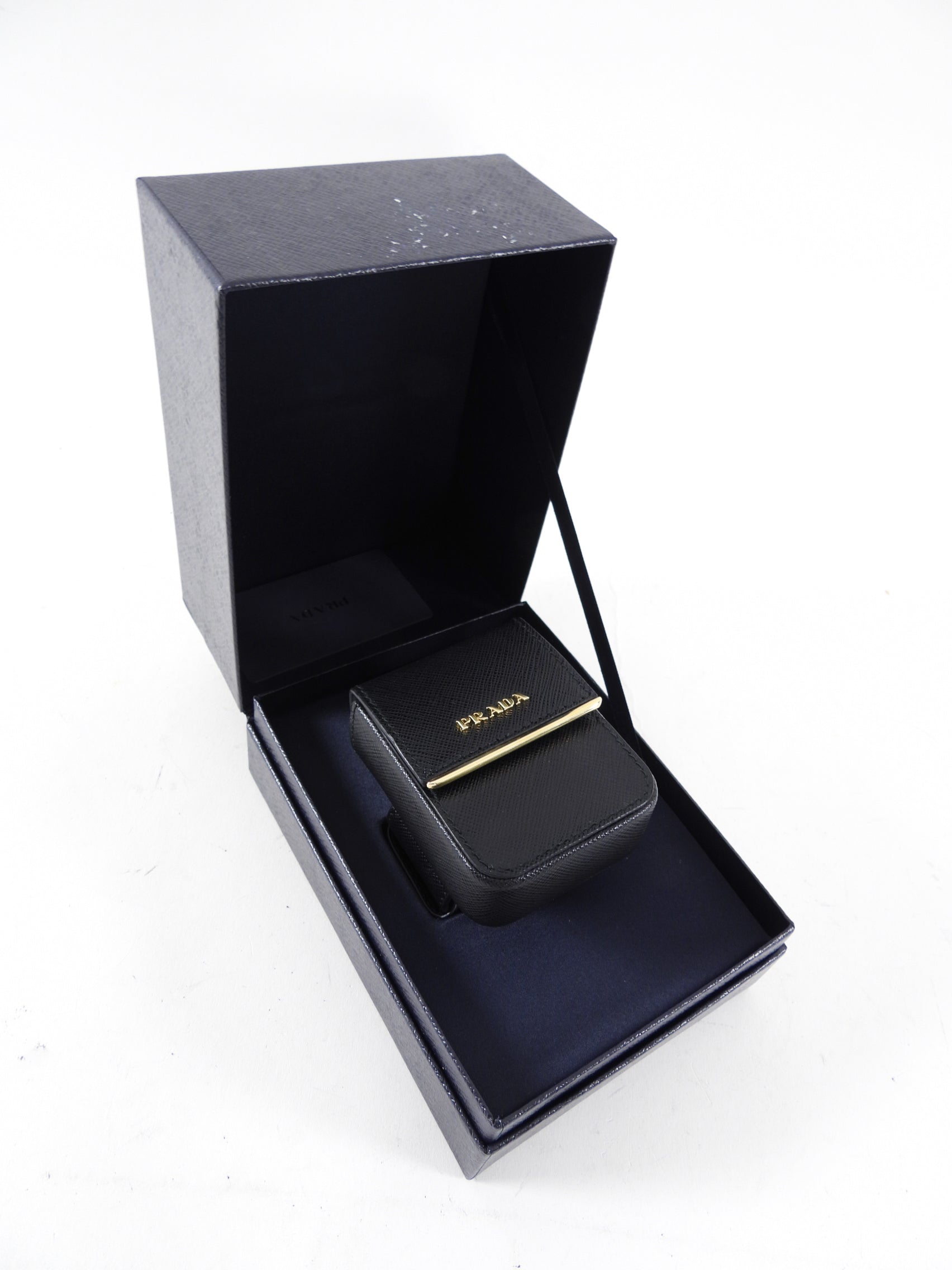 Prada Black Saffiano Pouch Bracelet - Aipod Holder