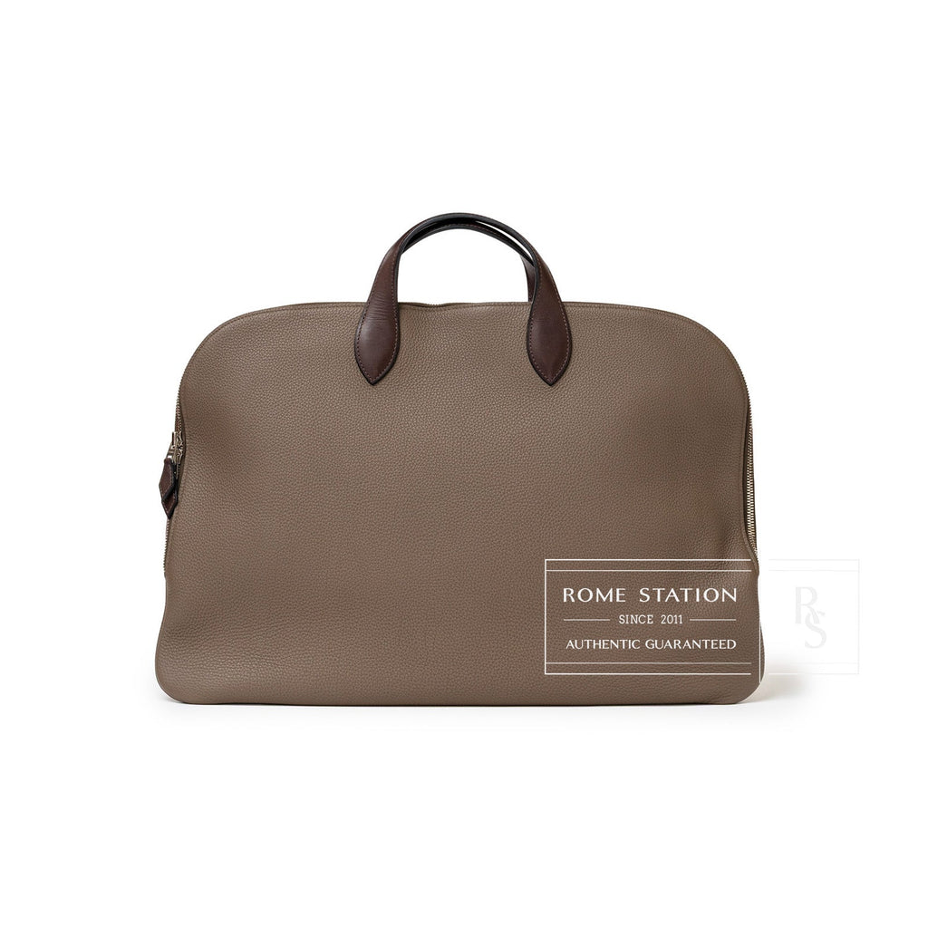 Hermès Victoria Business Bag Etoupe Togo/Toile