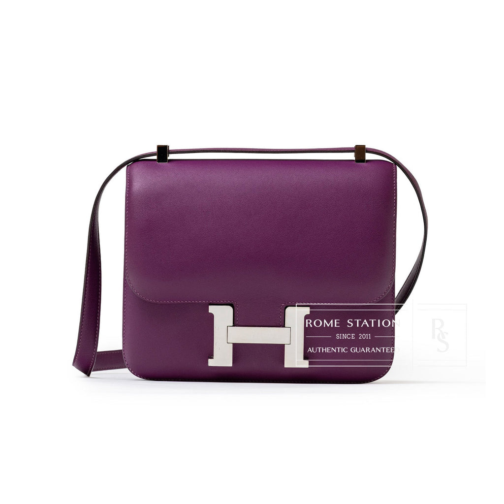 Hermès Constance 24 Anemone Swift Palladium Hardware