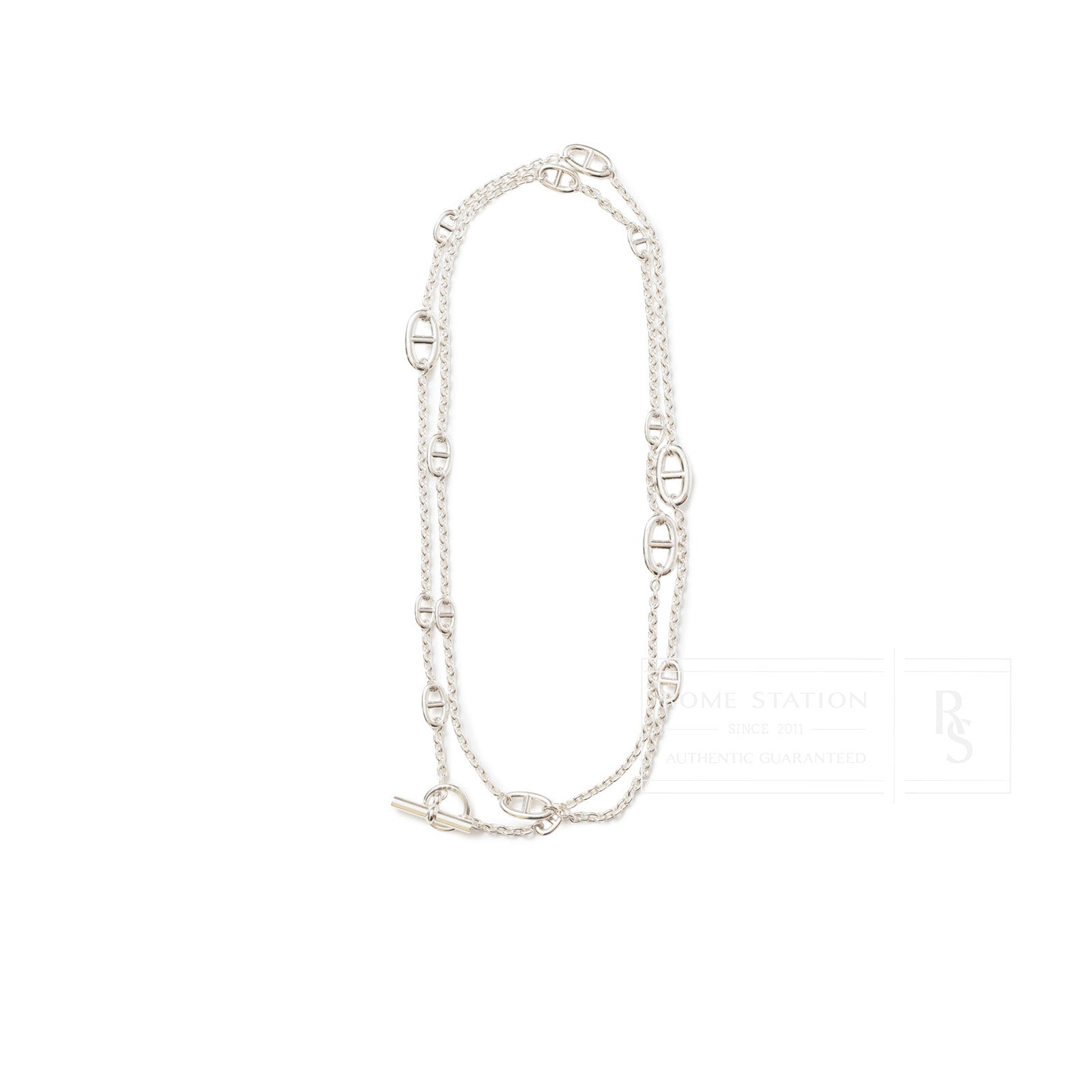 Hermès Farandole Long Necklace 120cm Silver Ag925