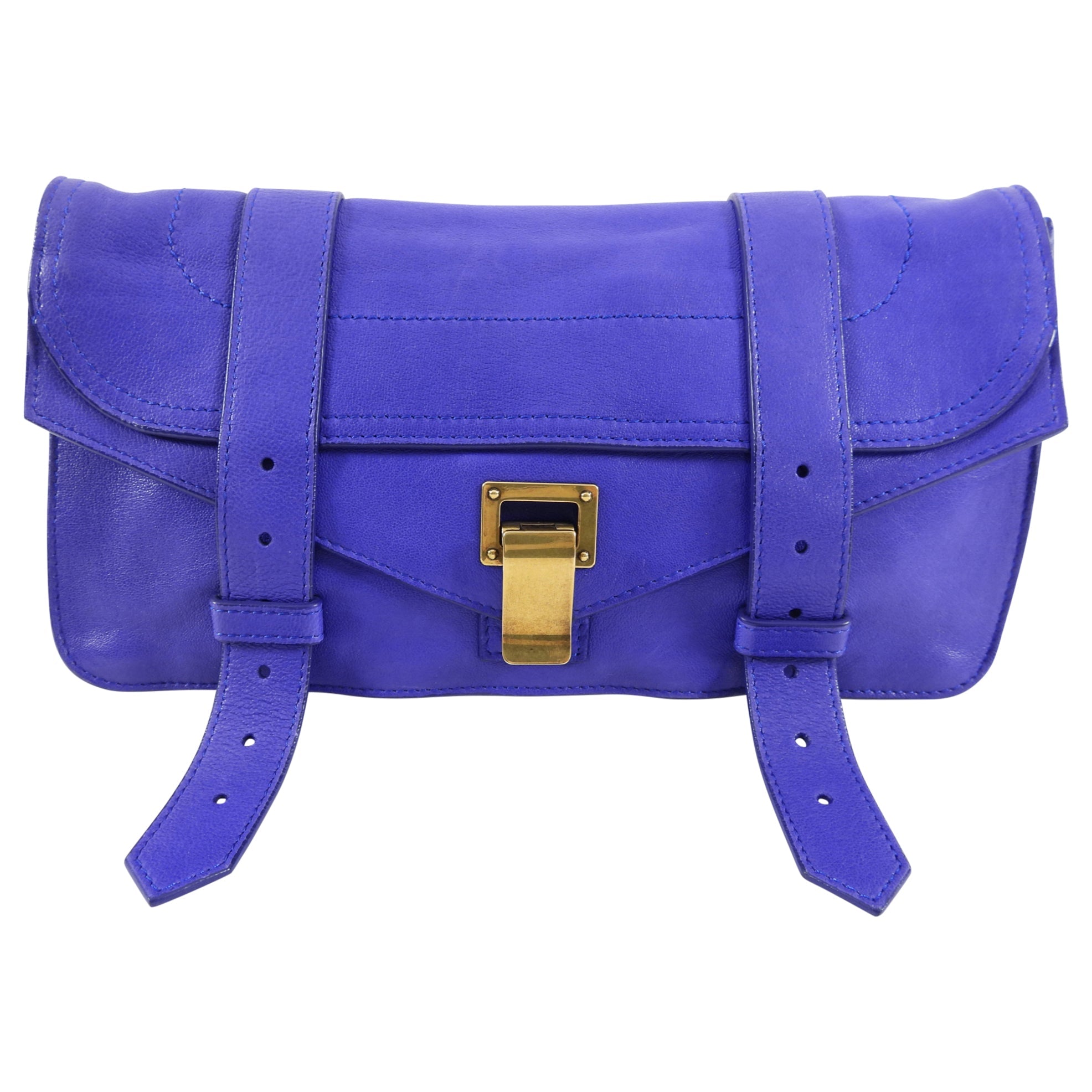 Proenza Schouler Purple Leather Clutch Bag