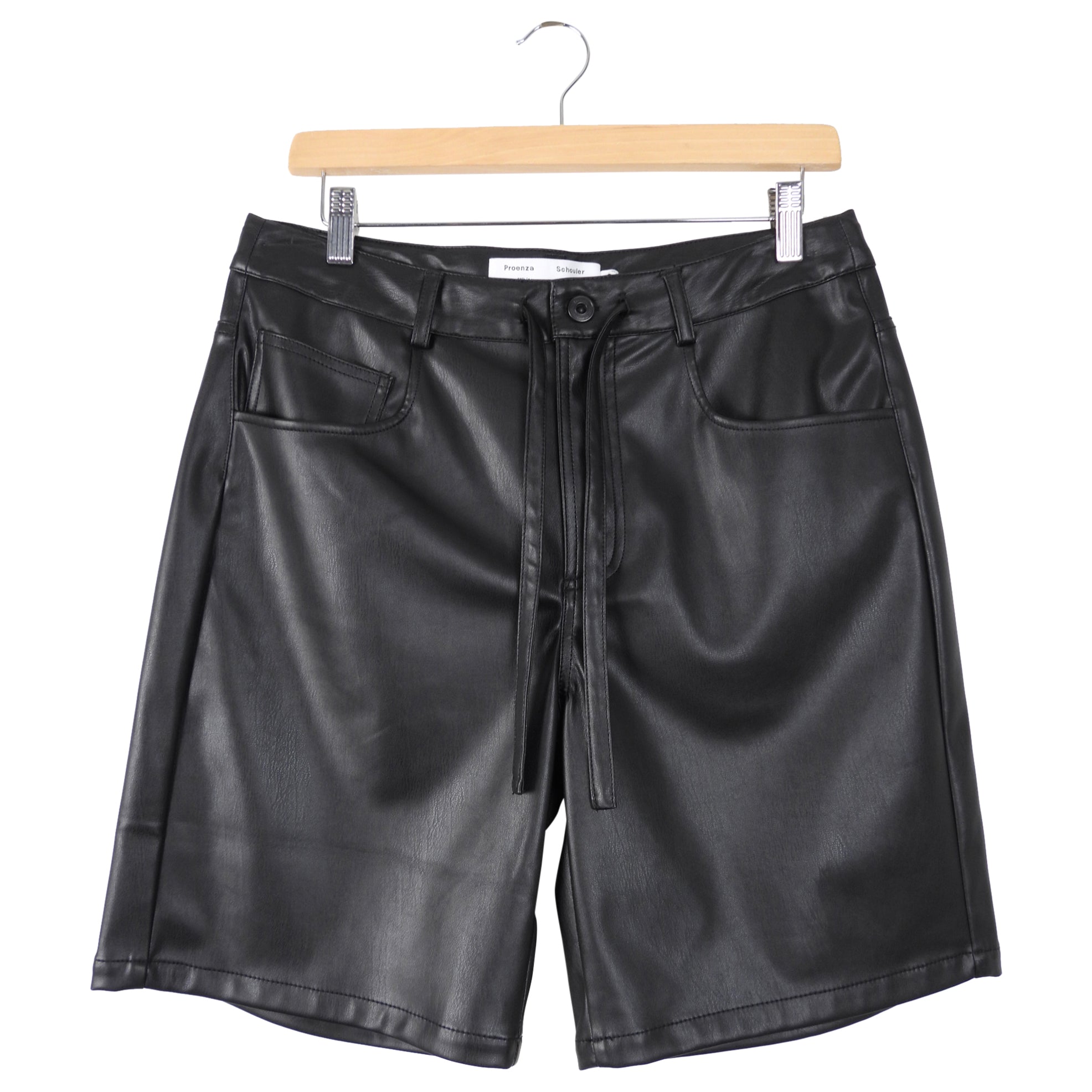 Proenza Schouler White Label Faux Leather Half Shorts - M (6/8)