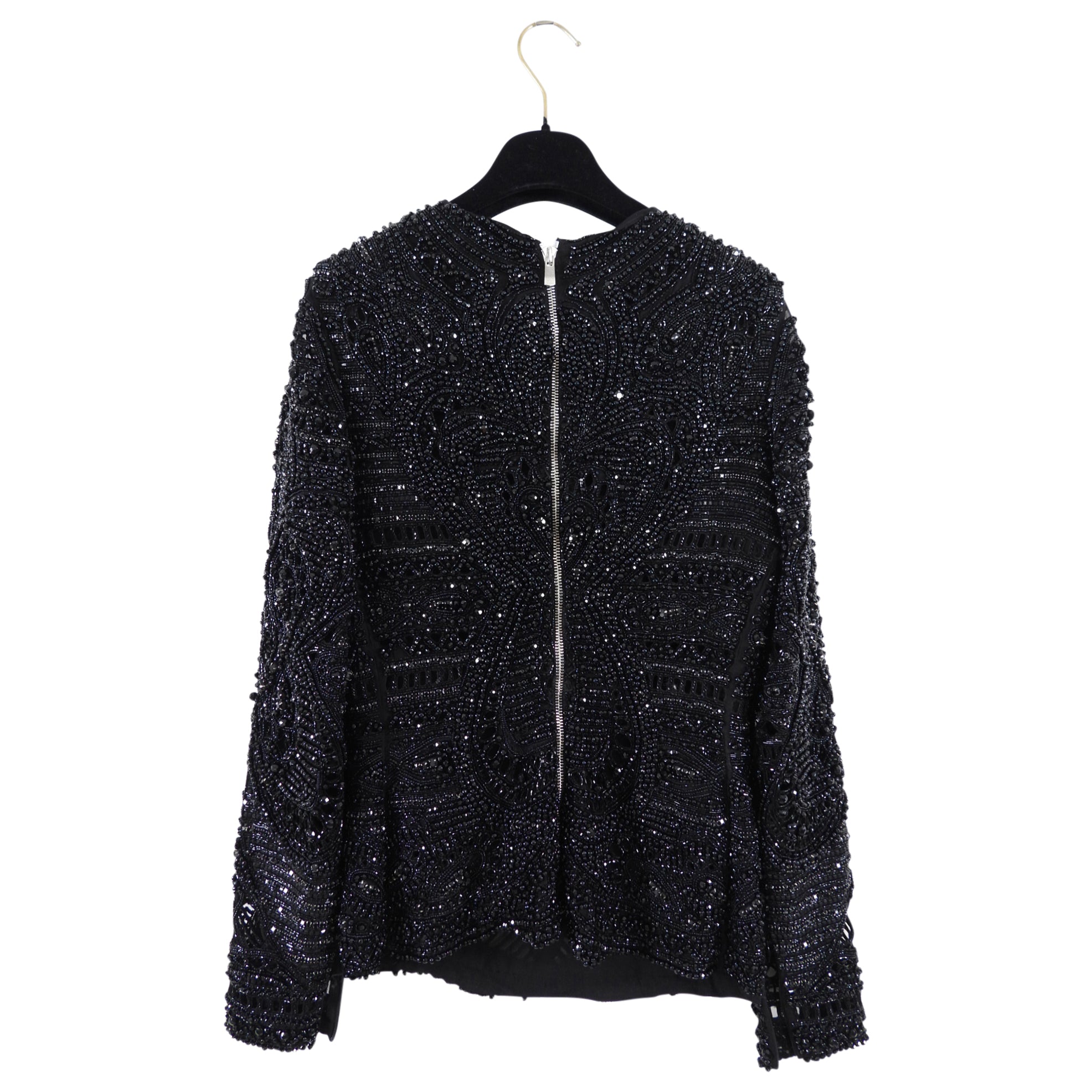 Emilio Pucci $10K Black Heavily Beaded Top - FR36 / 4