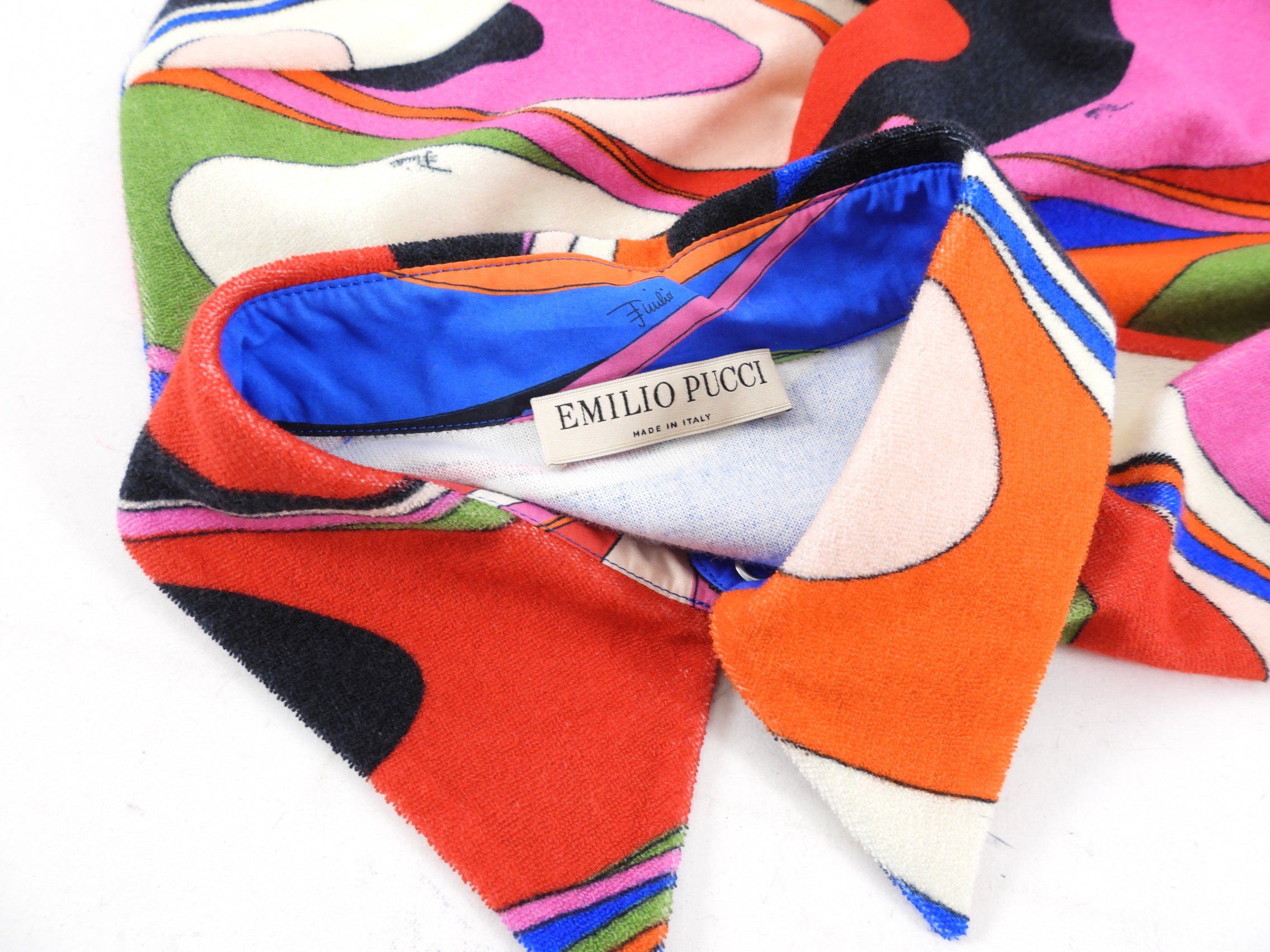 Pucci Multicolour Terry Short Sleeve Polo shirt - IT44 / USA 8