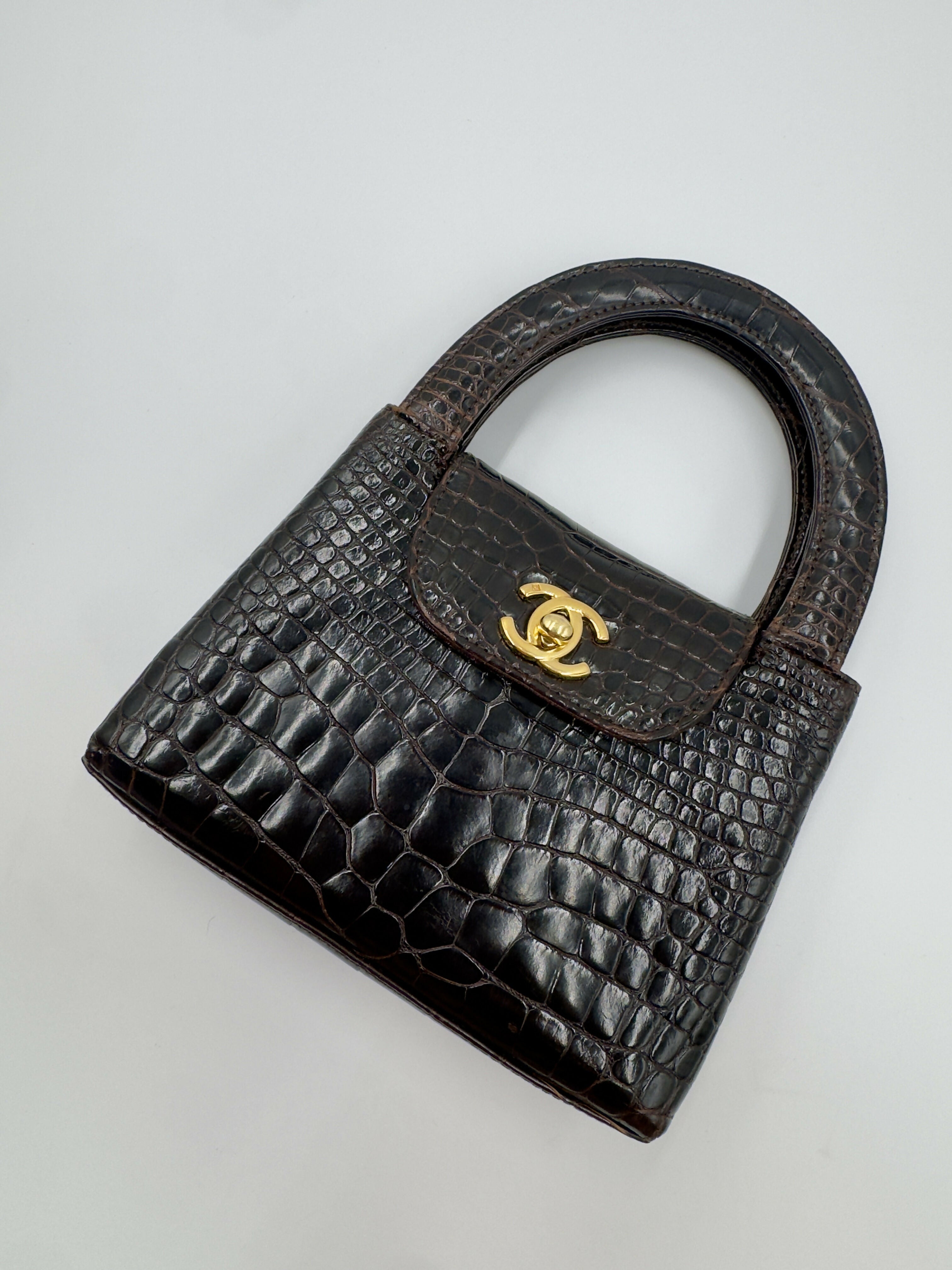 Chanel Vintage Crocodile Mini Kelly