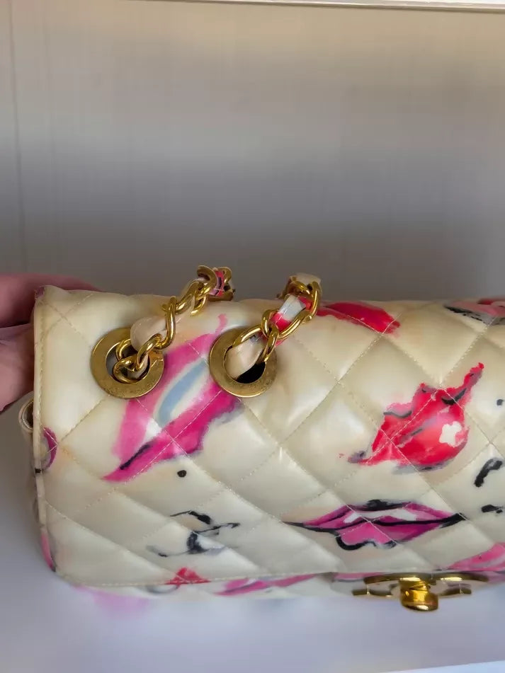 Chanel Vintage 1994 Jumbo Lips & Kisses Flap Bag