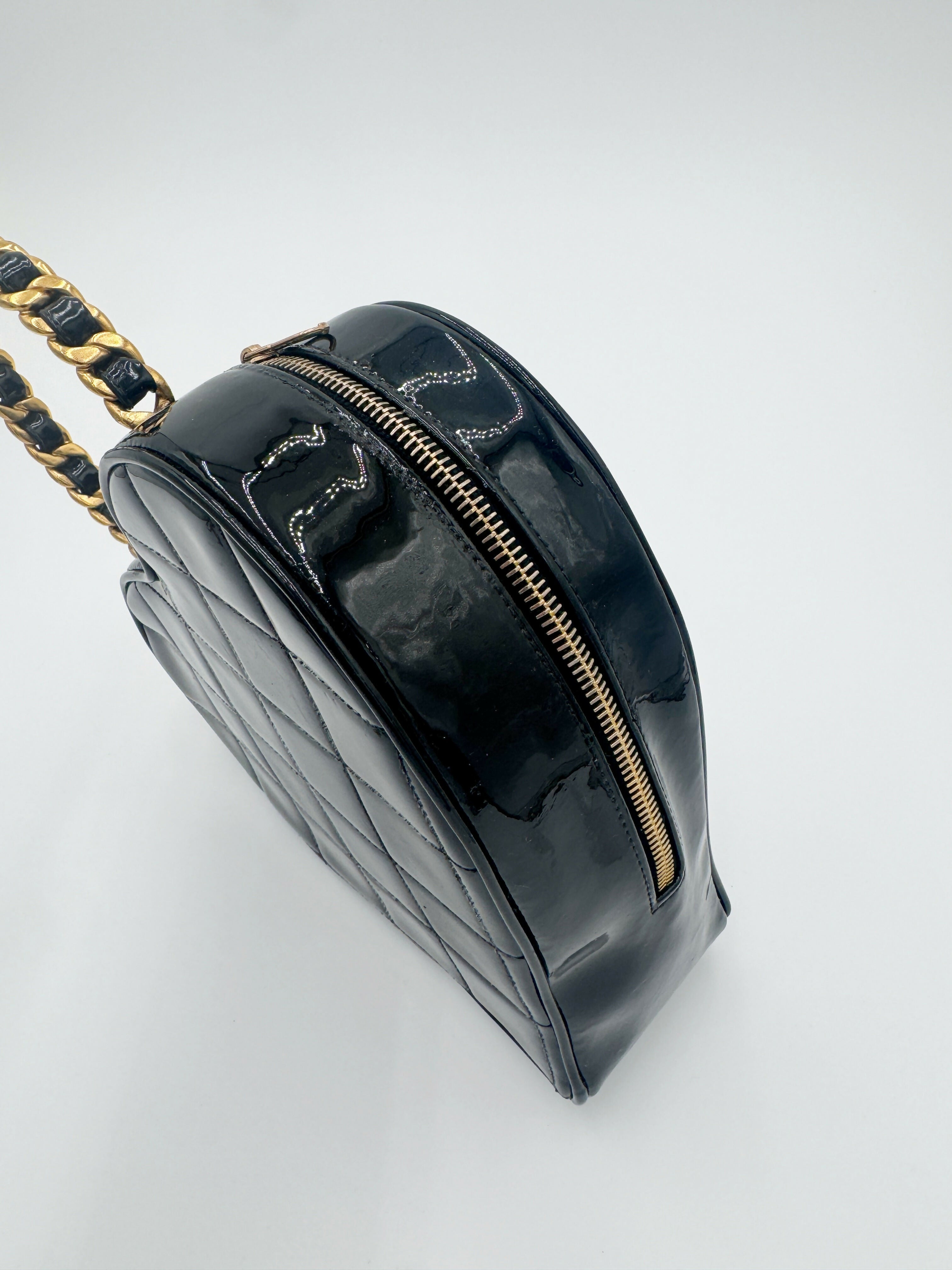 Chanel 1995 Vintage Barbie Black Heart Vanity Bag