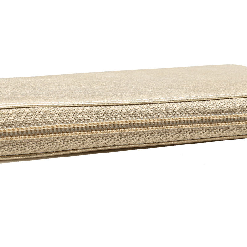 Chanel Coco Mark Leather Long Wallet