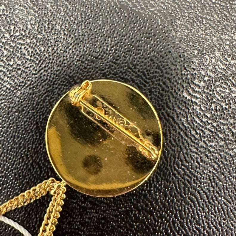 Chanel Vintage Gold Flap Bag Brooch - Small Size