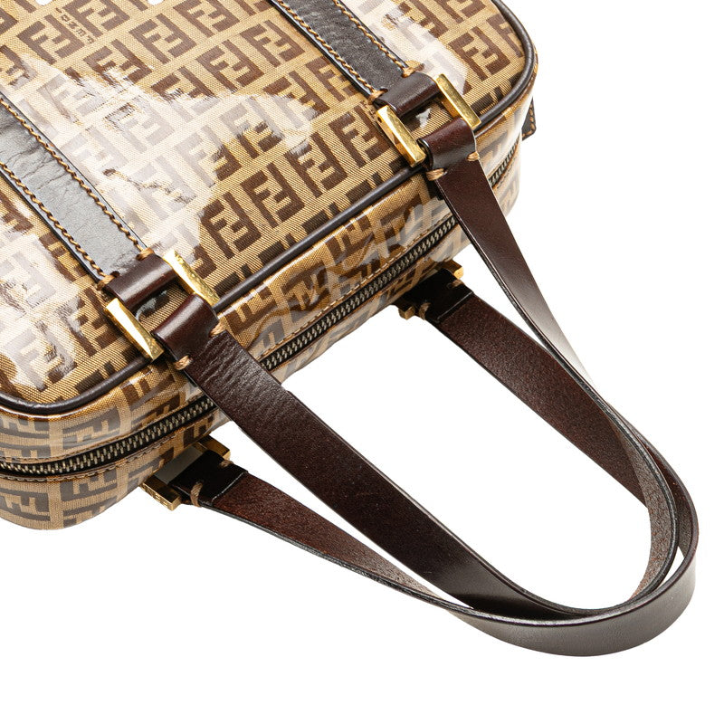 Fendi Zucchino Enamel Canvas Handbag