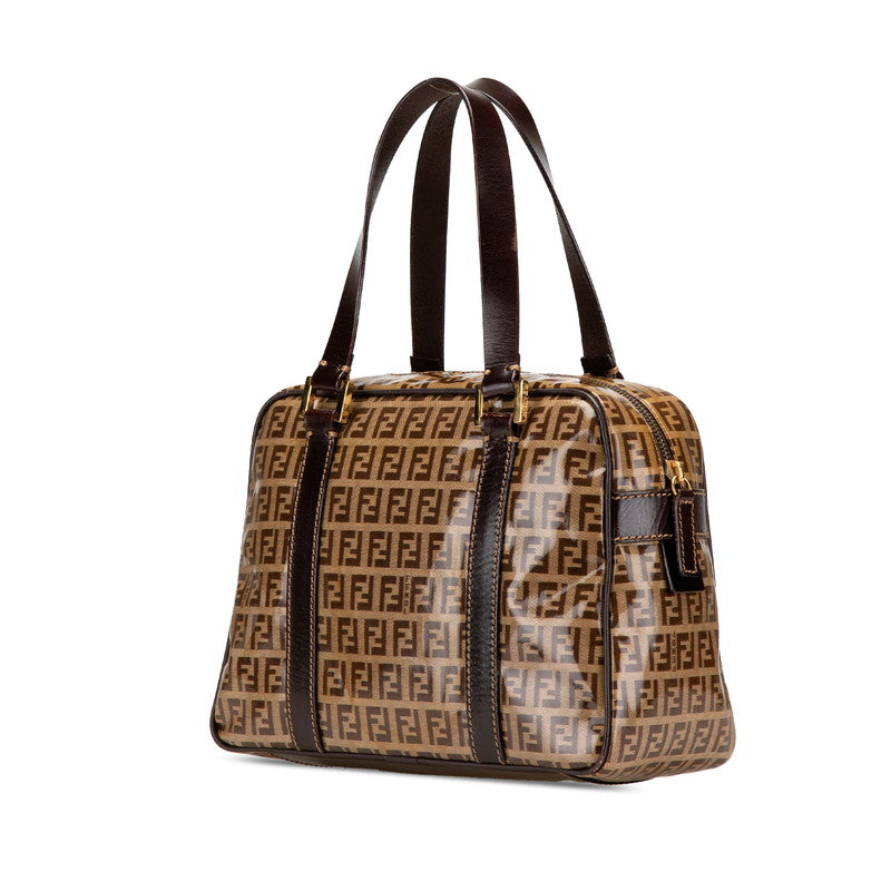 Fendi Zucchino Enamel Canvas Handbag