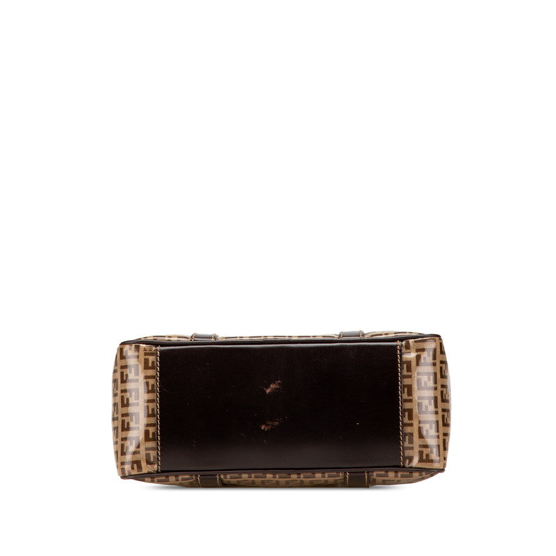 Fendi Zucchino Enamel Canvas Handbag